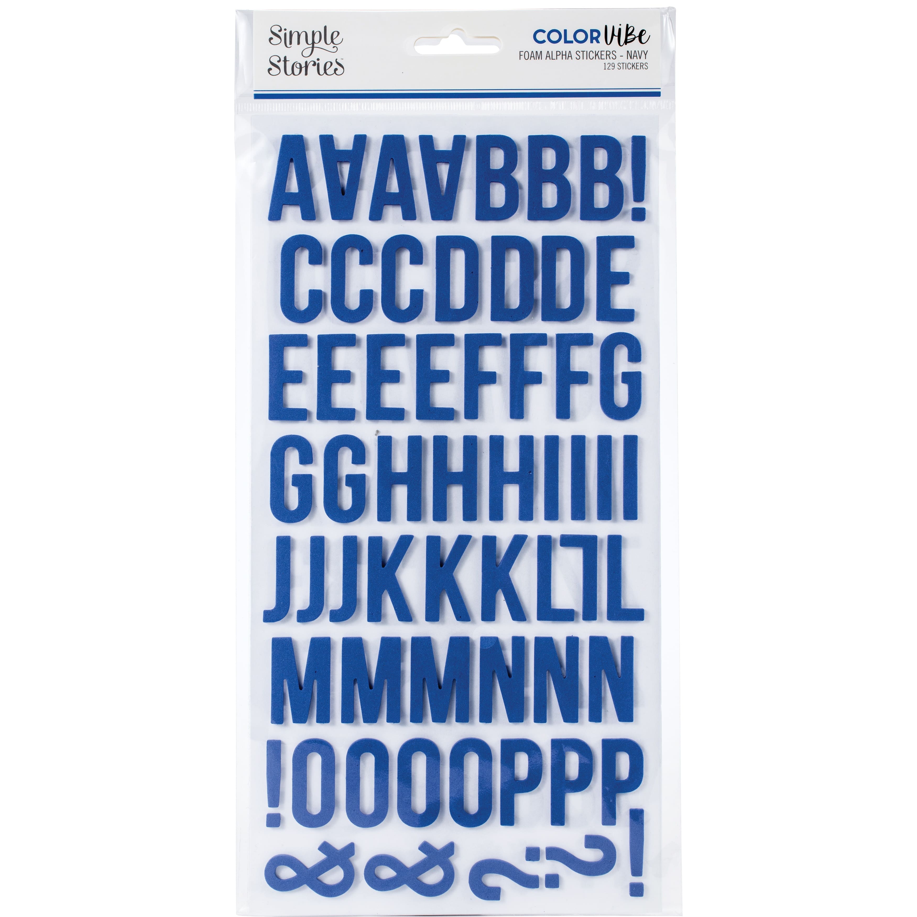 Simple Stories Color Vibe Foam Alpha Stickers