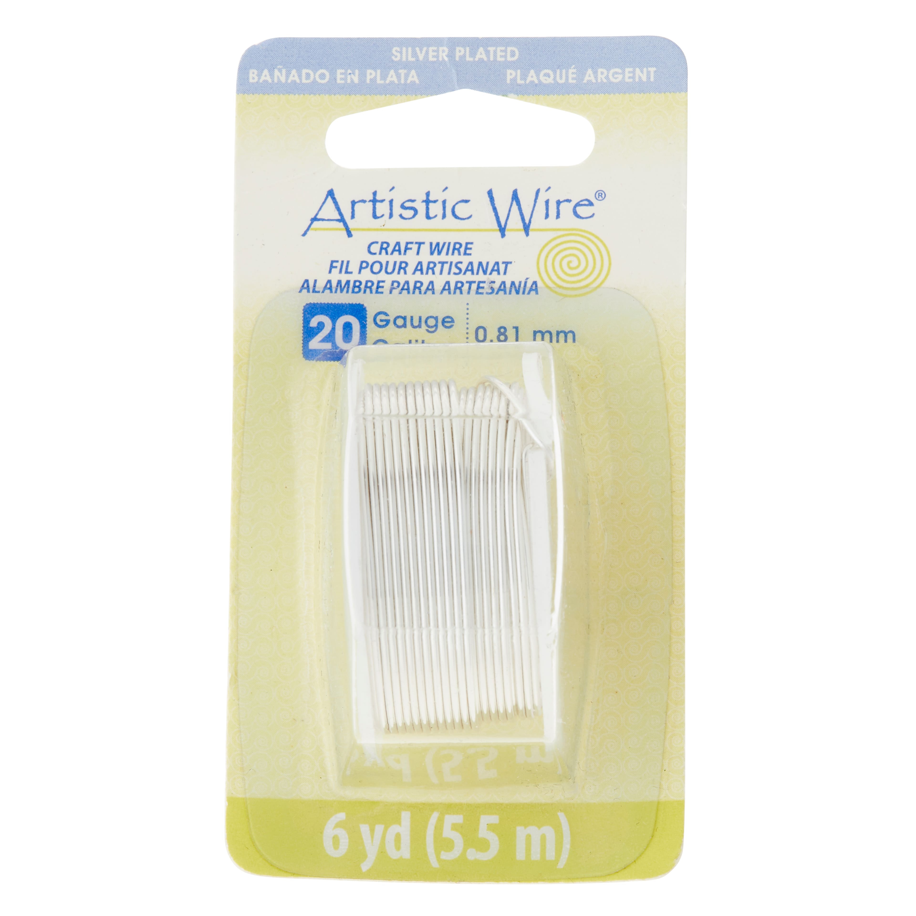 Artistic Non-Tarnish Silver Wire, 20 Gauge, 25 Feet