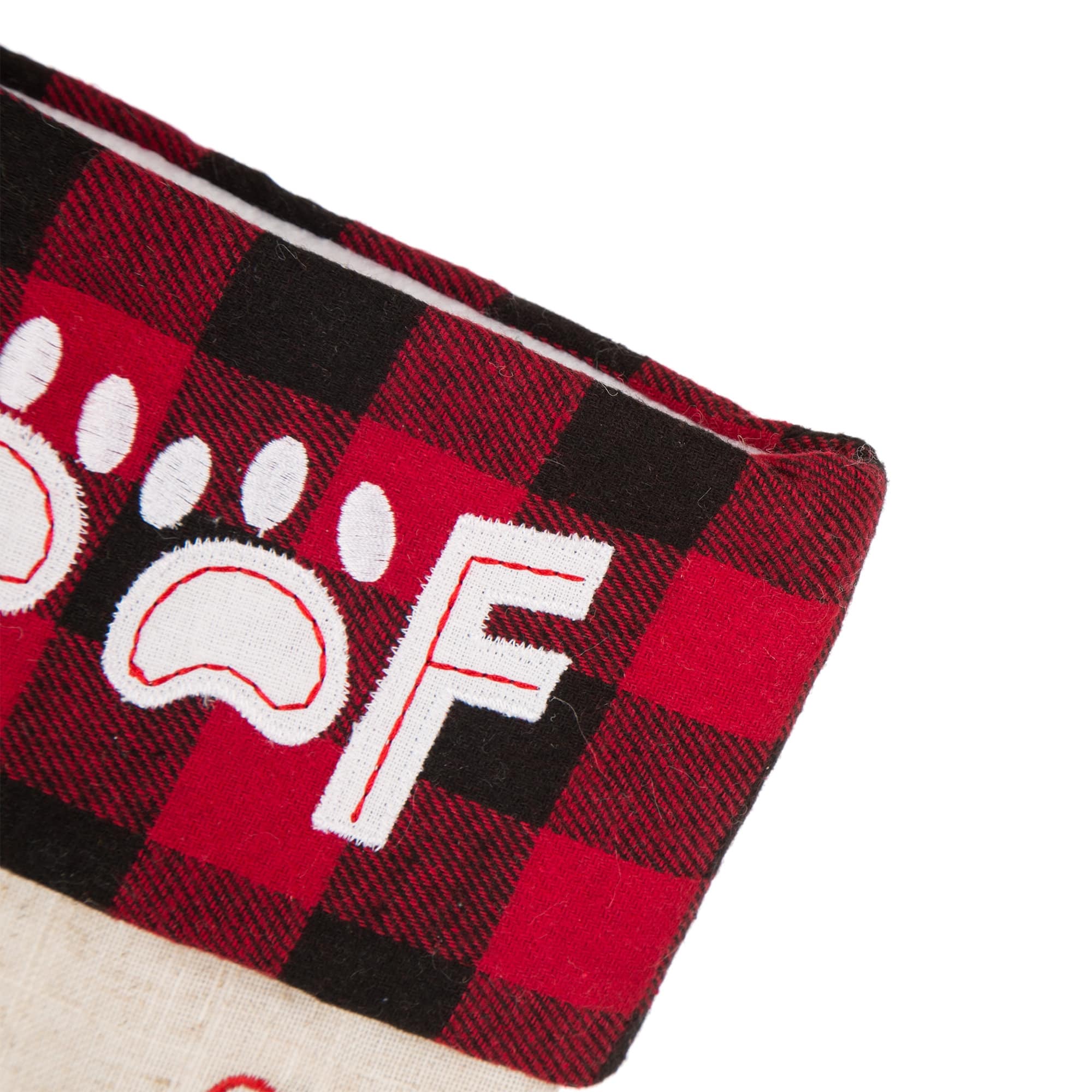 Glitzhome&#xAE; 21&#x22; LED Embroidered Cat &#x26; Dog Linen Christmas Stockings, 2ct.