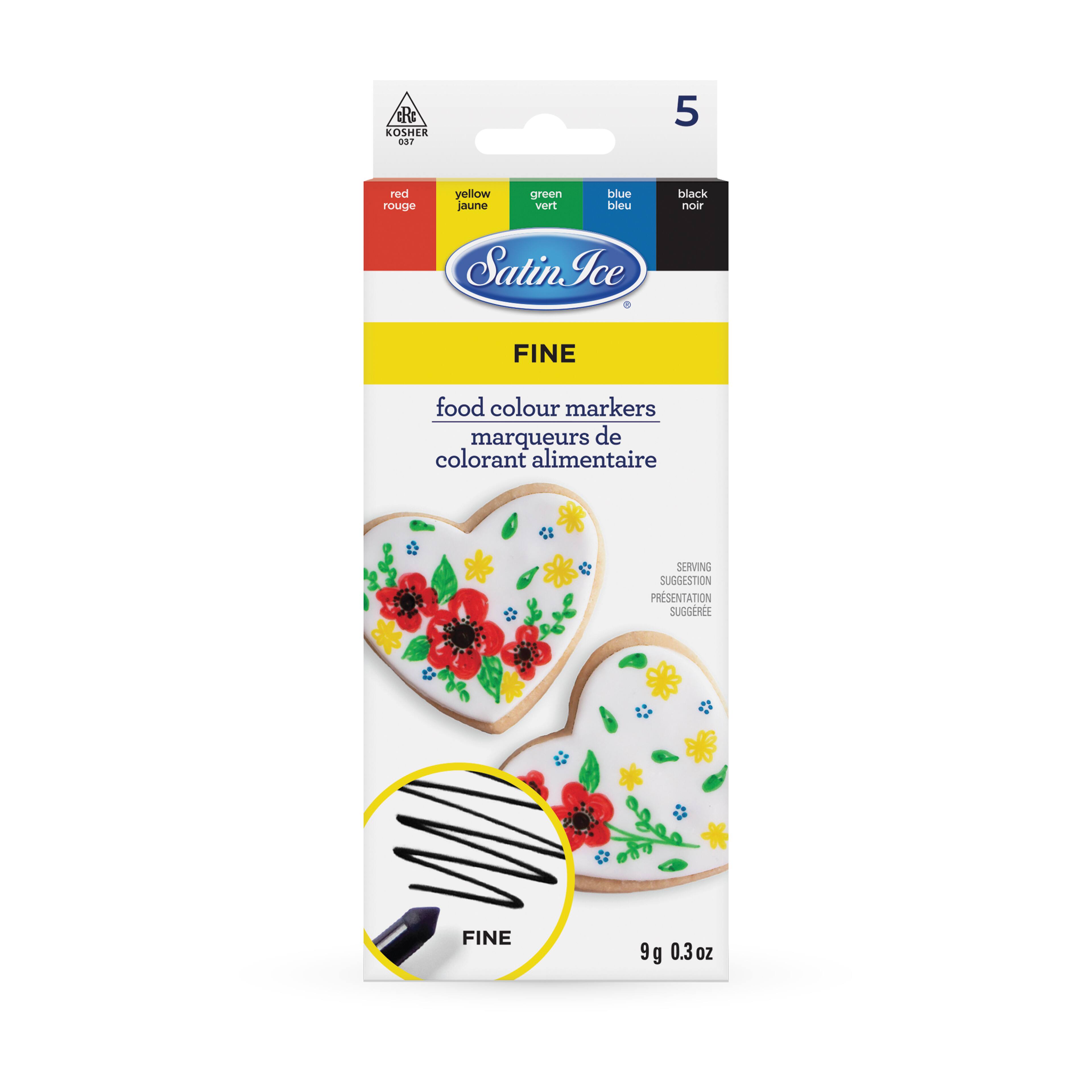 Satin Ice® Fine Tip Food Color Markers Set
