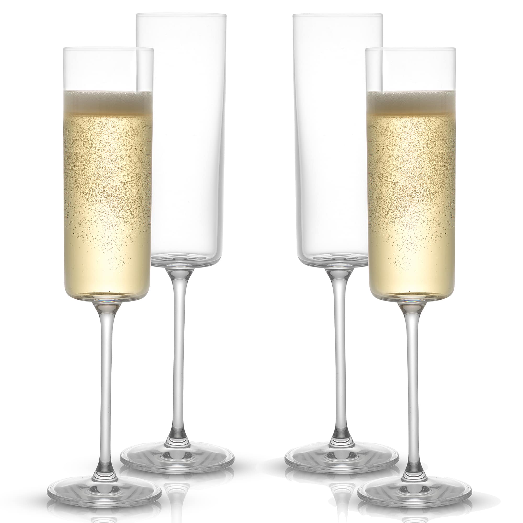 JoyJolt® Claire Cyrstal Cylinder Champagne Glasses, 4ct.