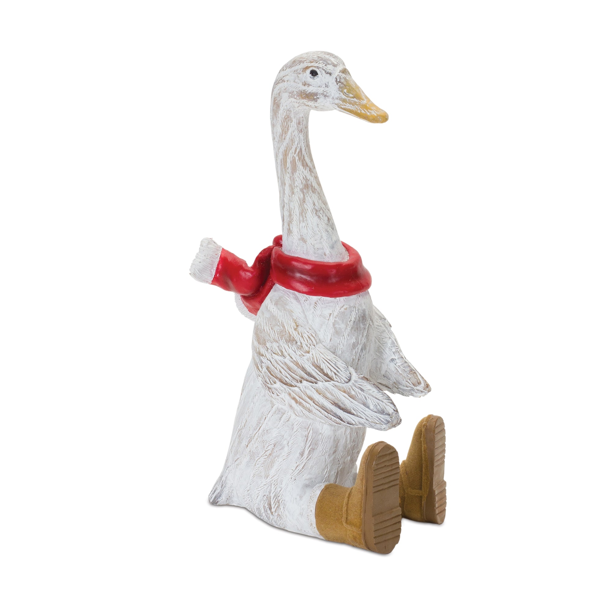 10" Winter Goose Figurine with Boots Set