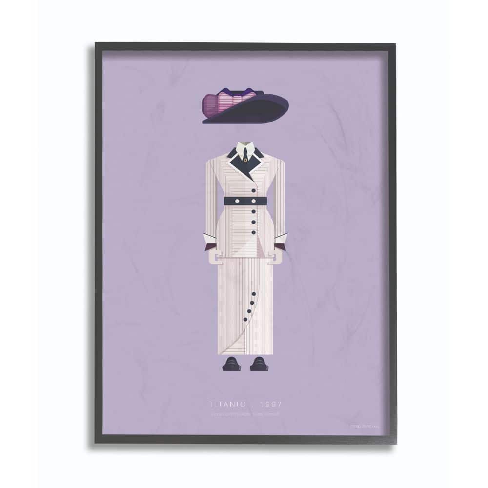 Stupell Industries Titanic Fashion Design Wall Accent with Black Frame