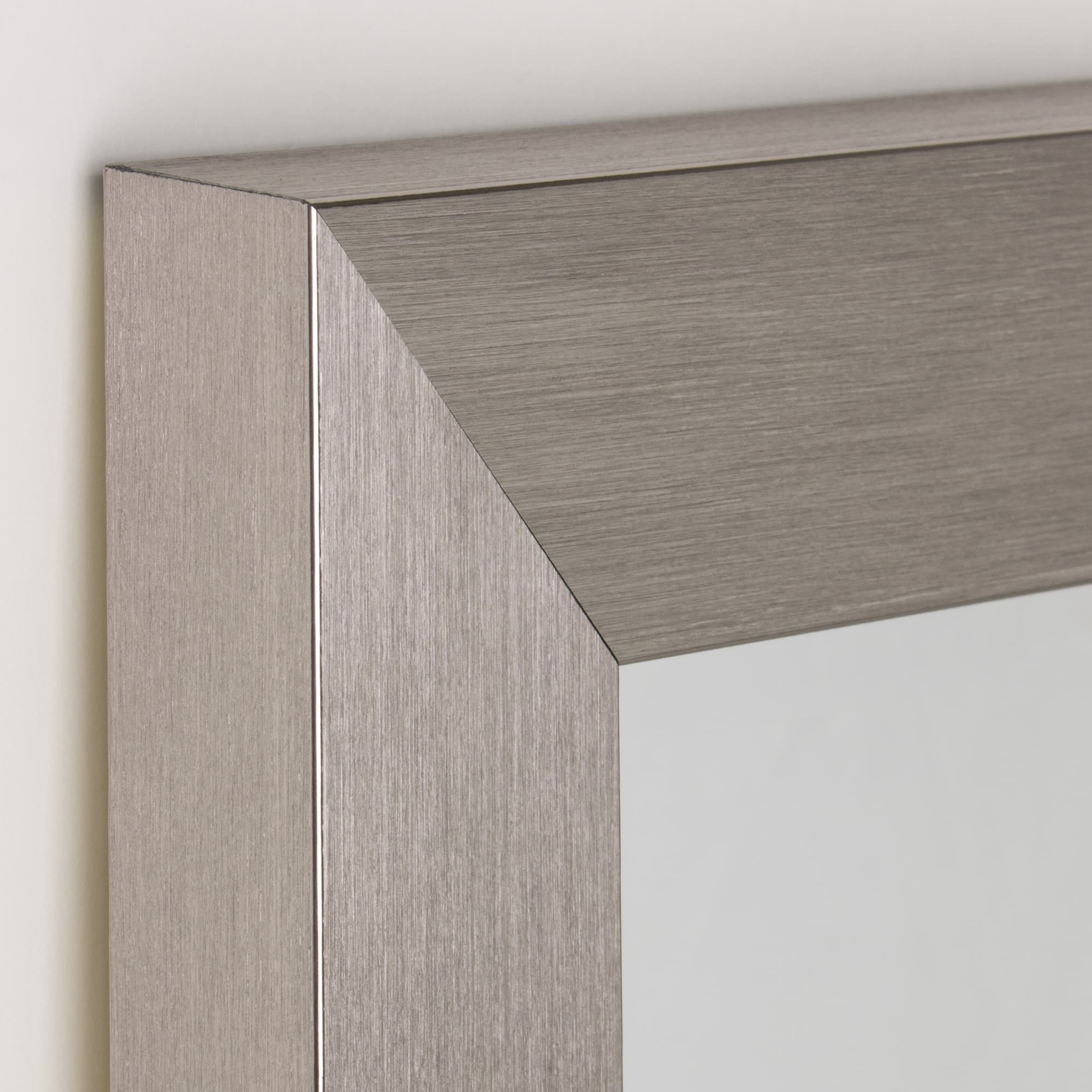 Head West Brushed Nickel Framed Accent Vanity Mirror