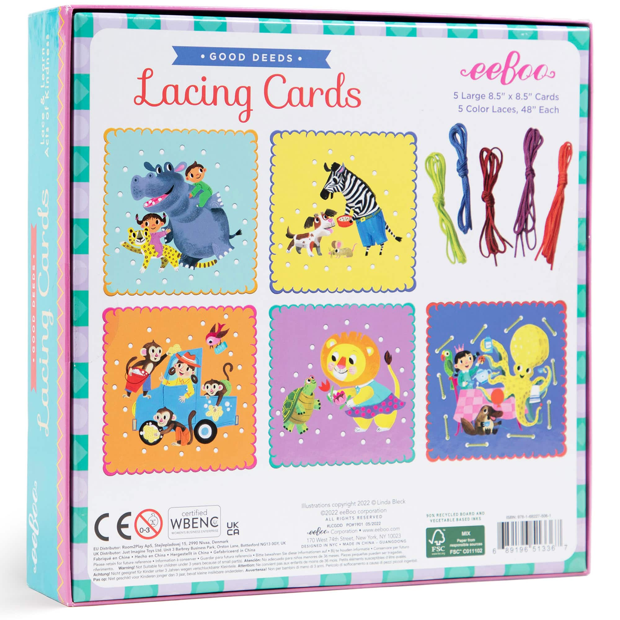 eeBoo Good Deeds Lacing Cards Set