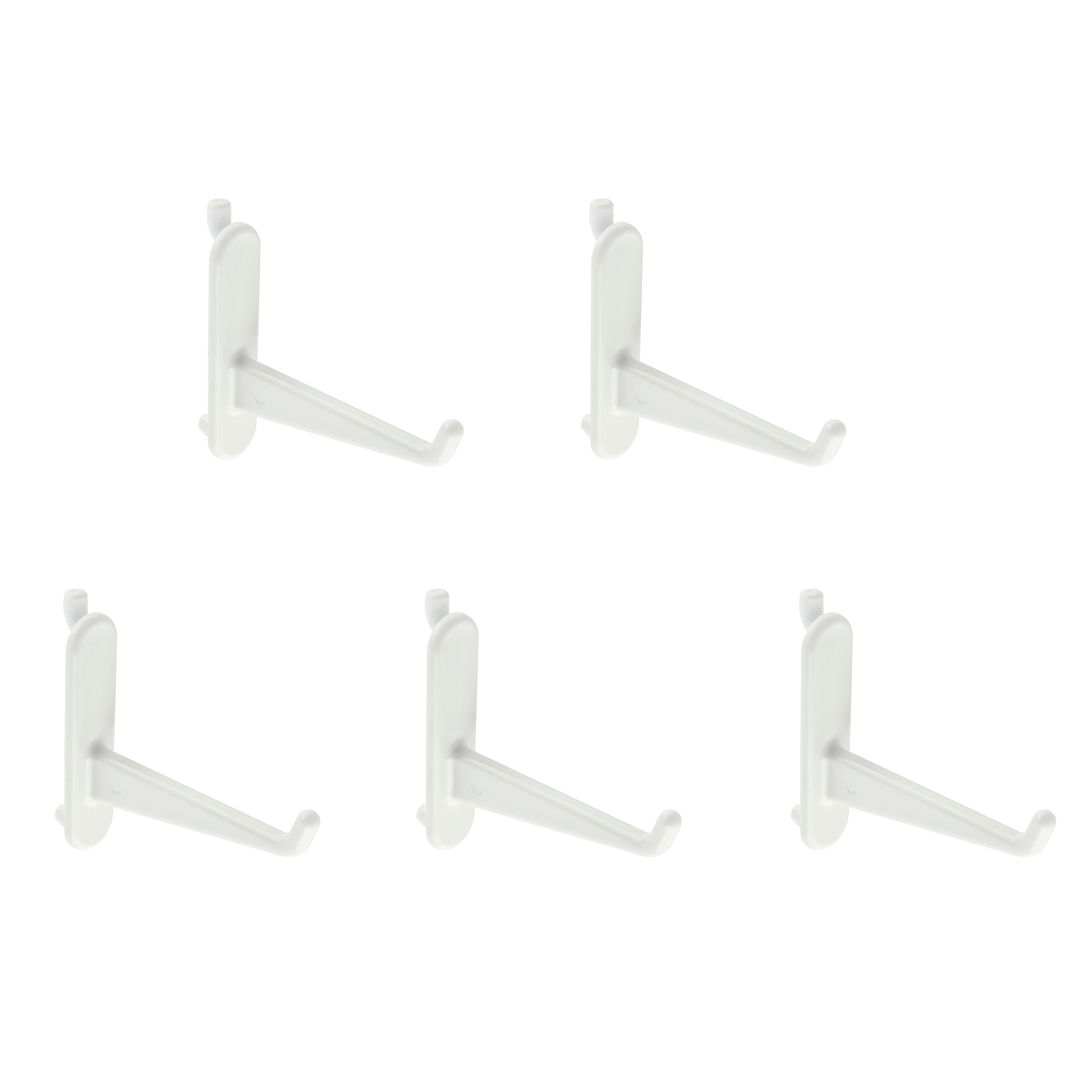 Long White Pegboard Hooks by Simply Tidy®, 5ct.