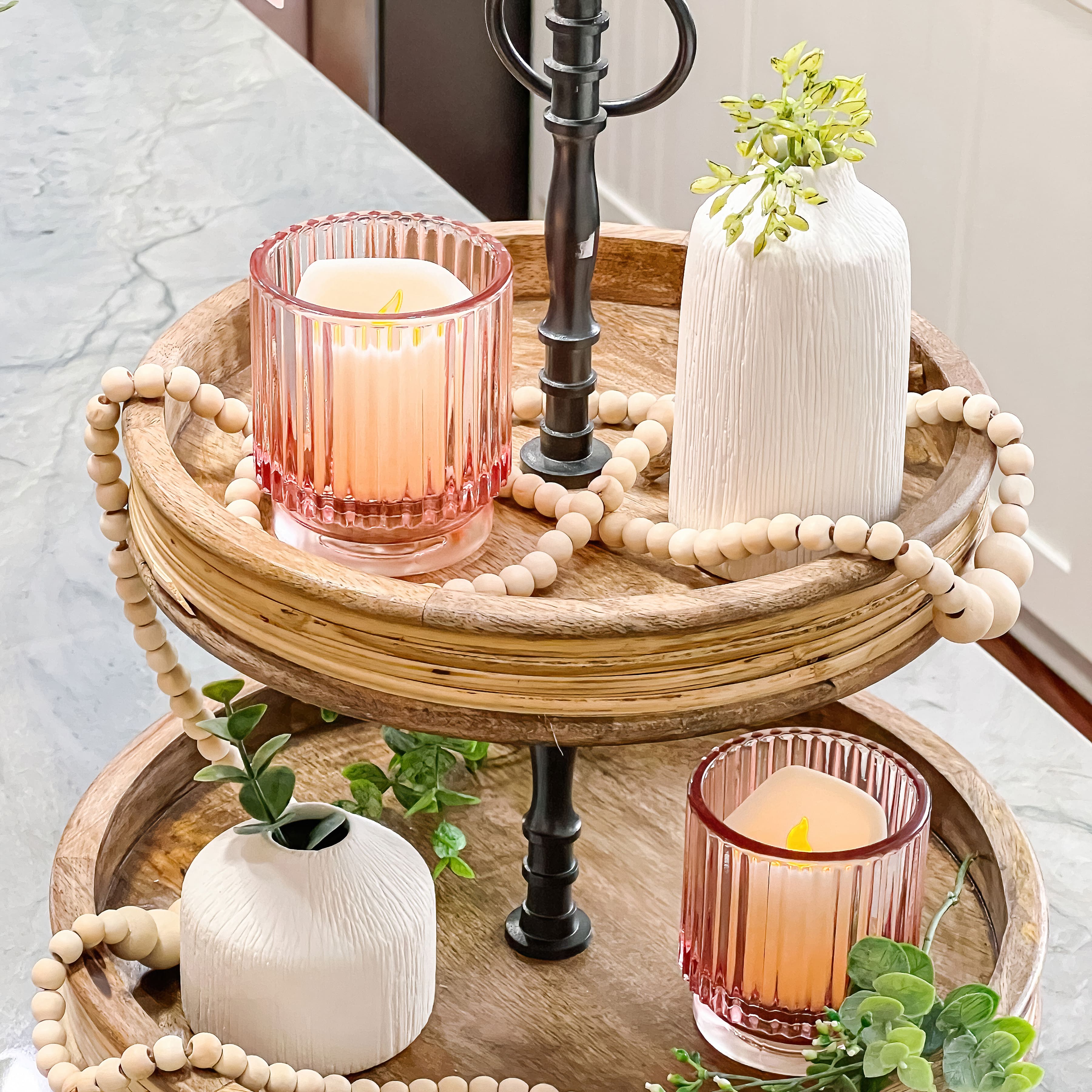 Kate Aspen® Ribbed Glass Votive Candle Holder Set