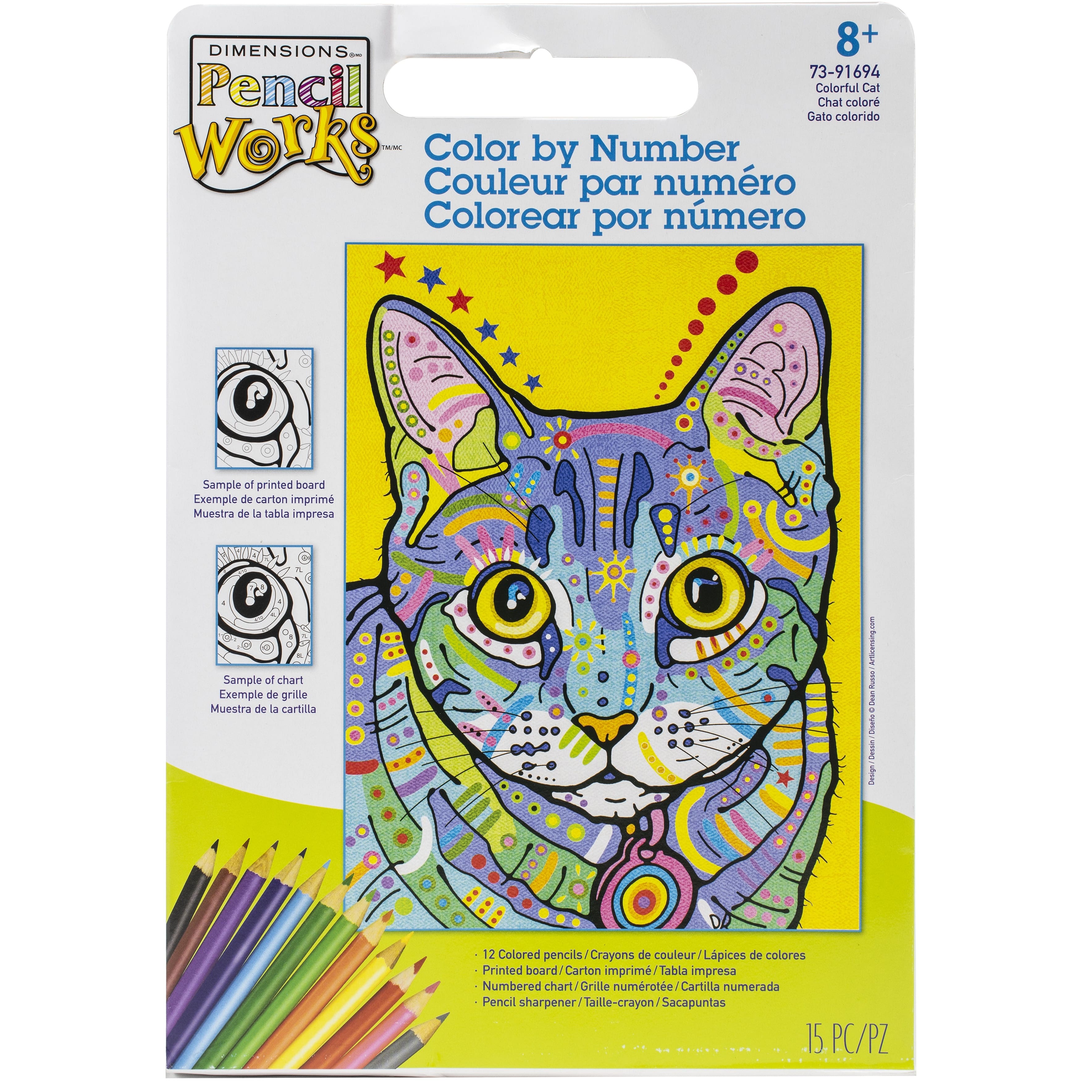 printable color by number cat