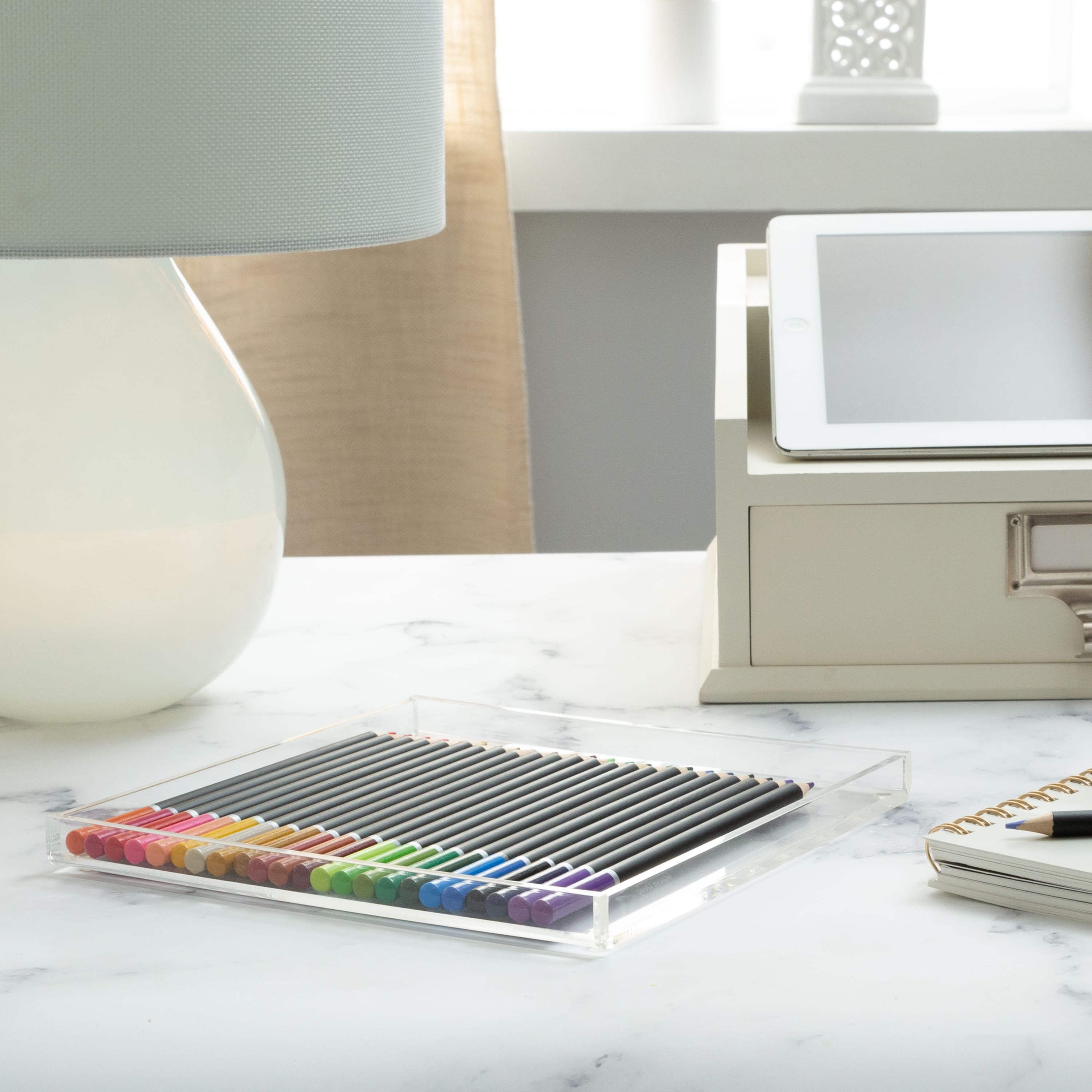 Organize It All 8" Acrylic Clear Accessory Tray