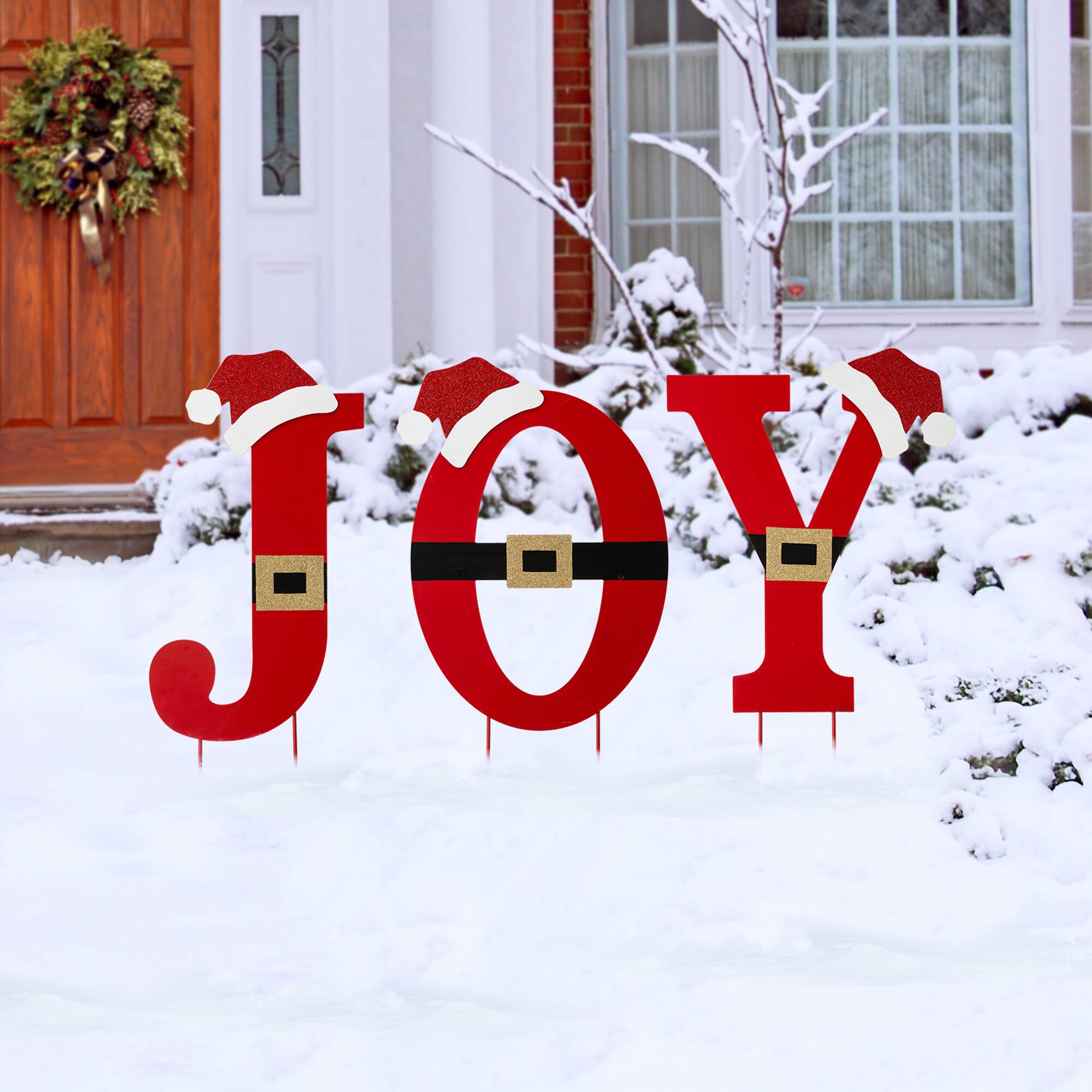 Glitzhome&#xAE; 2.5ft. Metal Joy Yard Stake Set