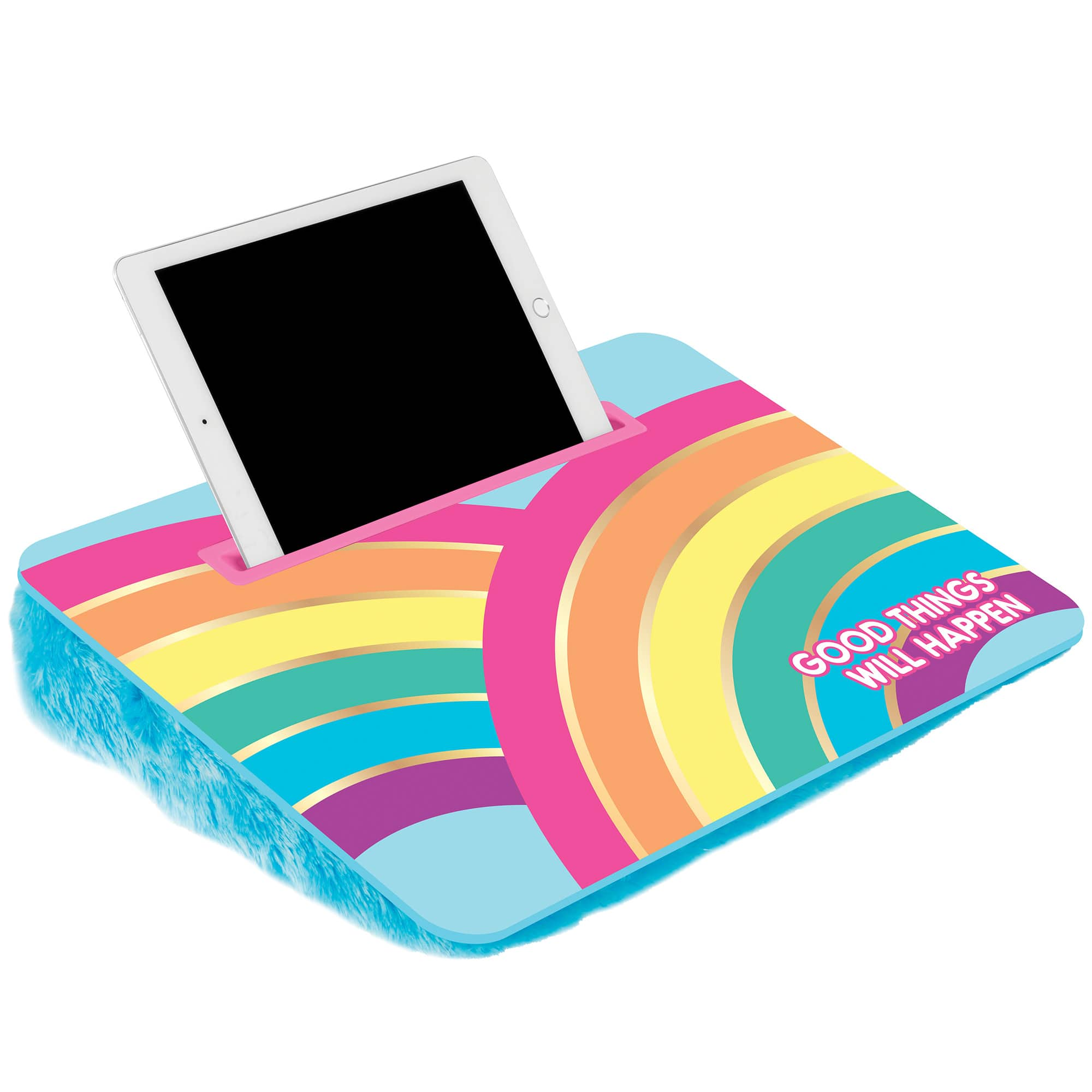 Make It Real&#x2122; 3C4G Blue Rainbow Bright Lap Desk