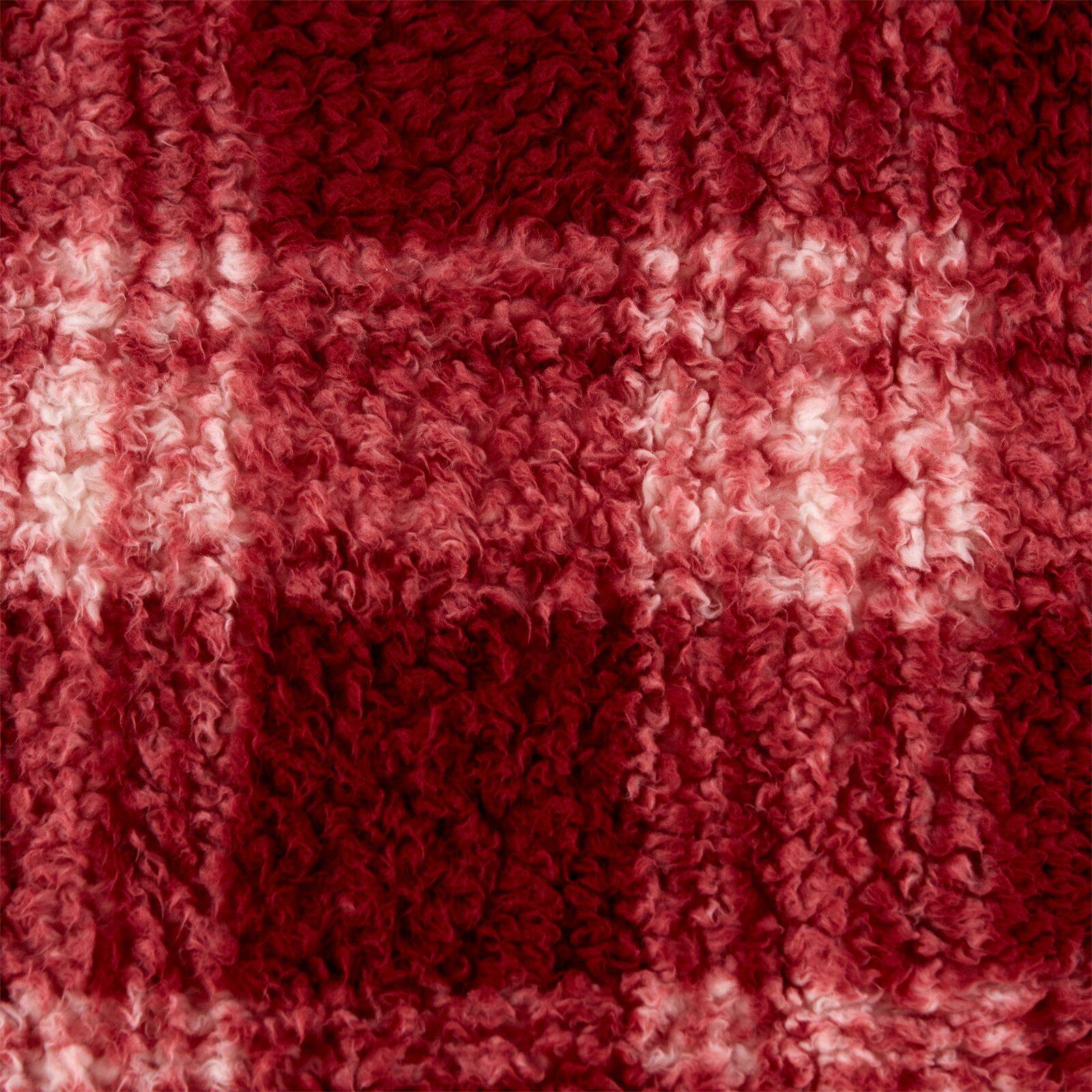 DII® Barn Red Farmhouse Plush Plaid Throw