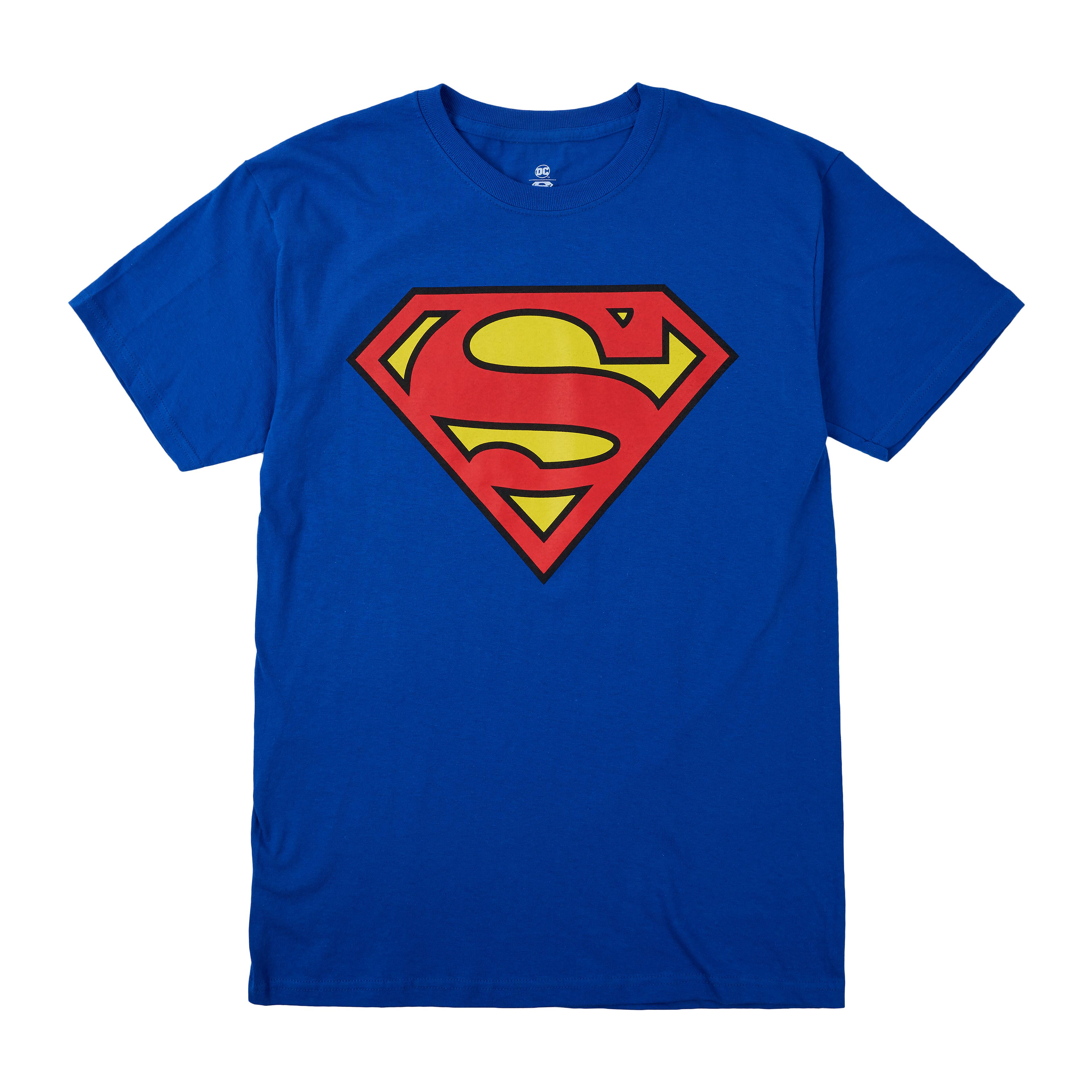 Royal Blue Superman Logo Graphic Unisex Adult T-Shirt