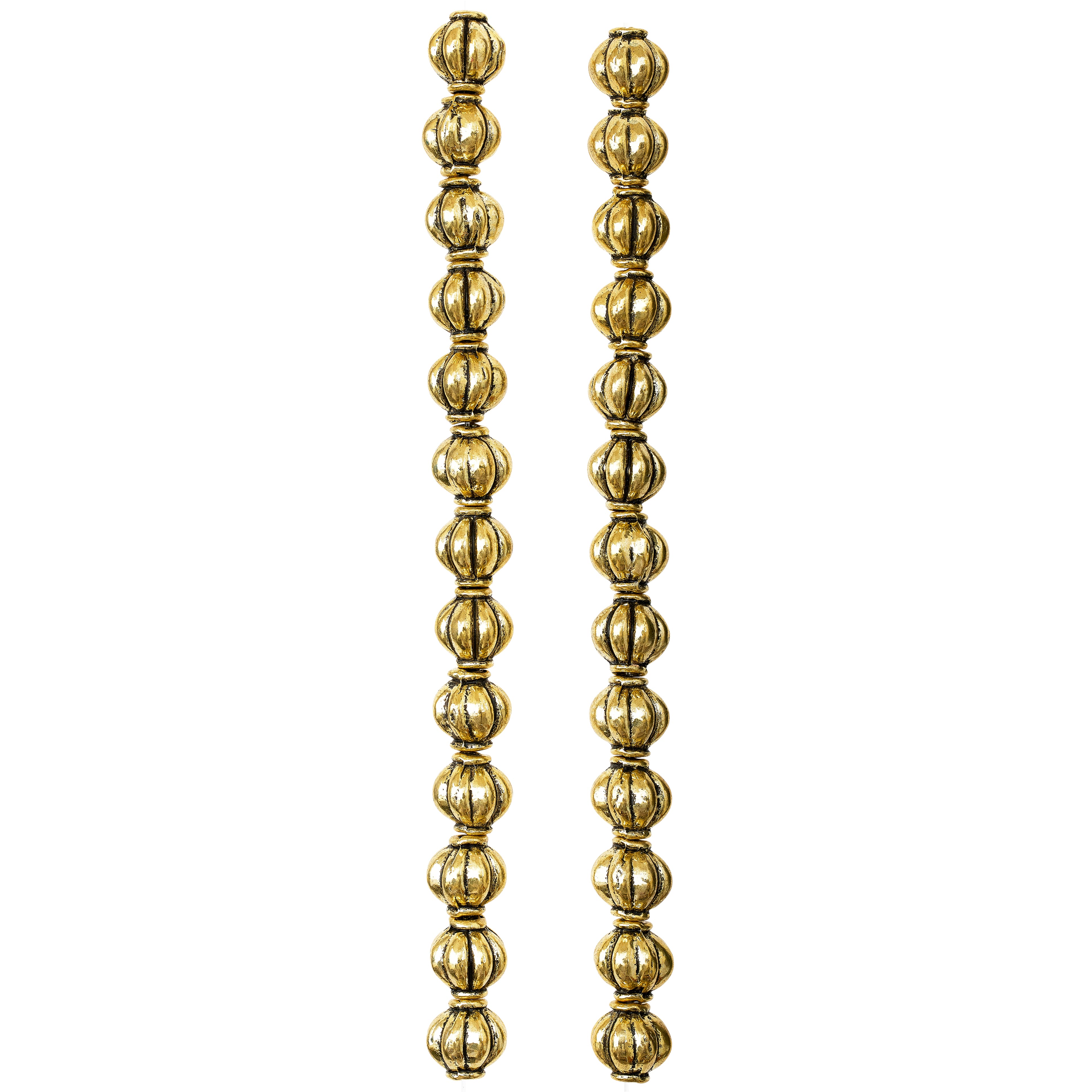 Gold Metal Lantern Beads, 8mm by Bead Landing™
