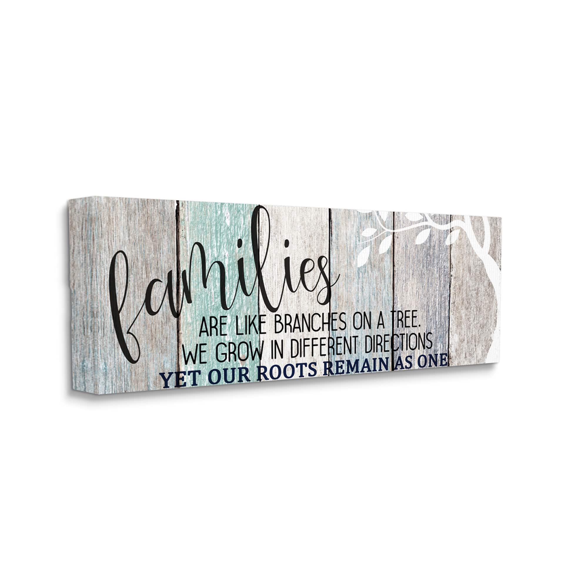 Stupell Industries Families Are Branches Farmhouse Quote Canvas Wall Art