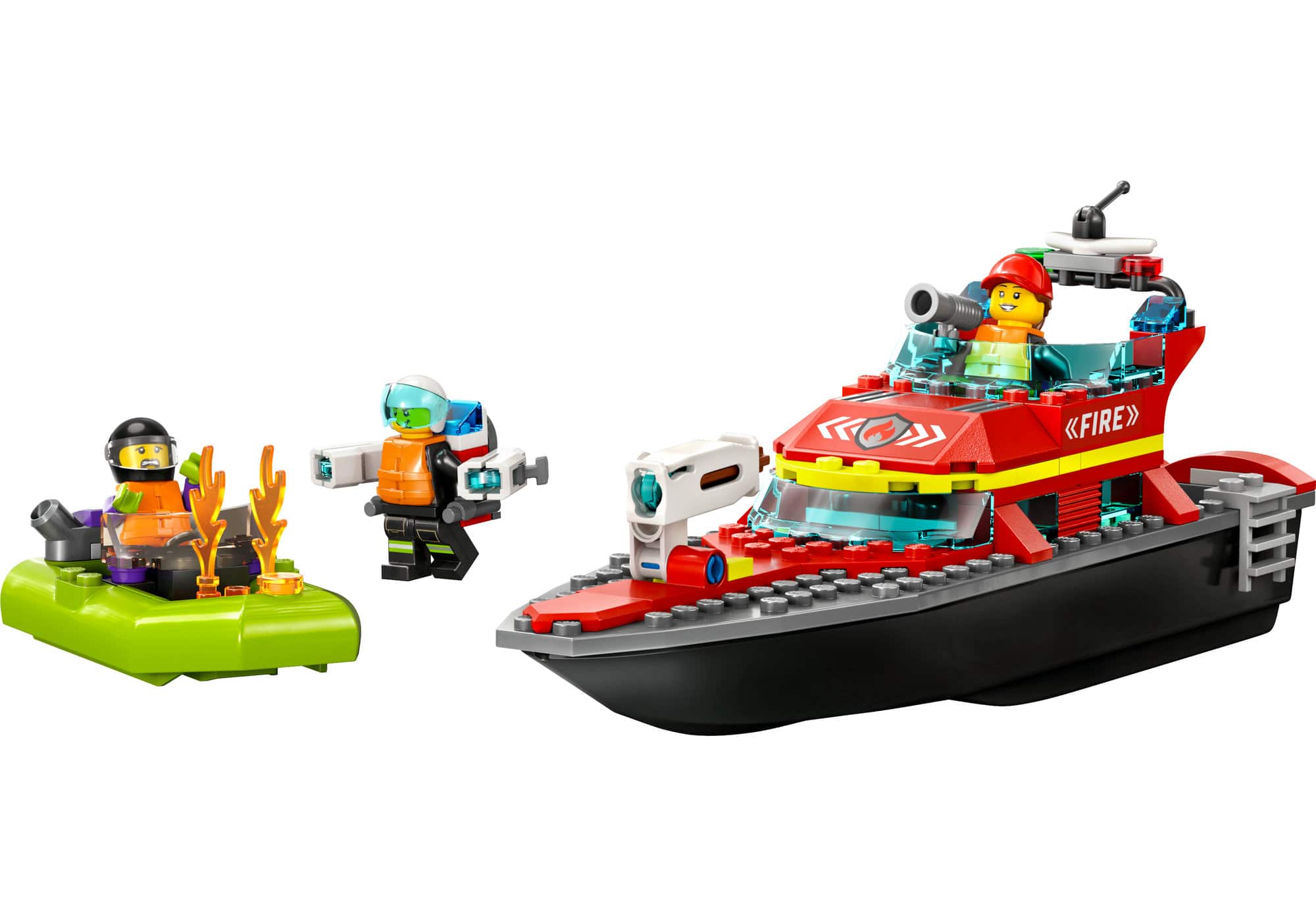 LEGO&#xAE; City Fire Rescue Boat 60373 Building Toy Set (144 Pieces)