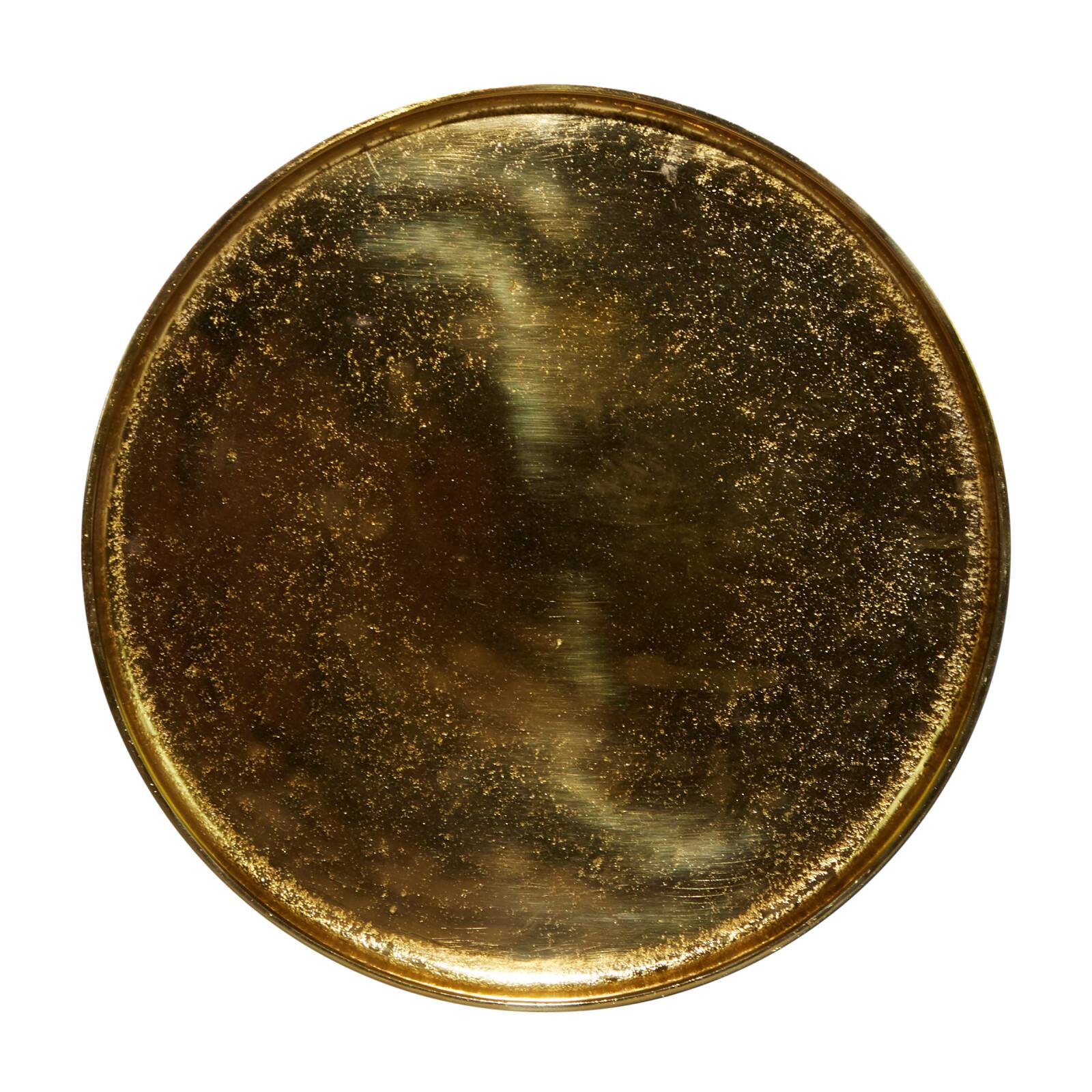 22" Gold Aluminum Contemporary Accent Table