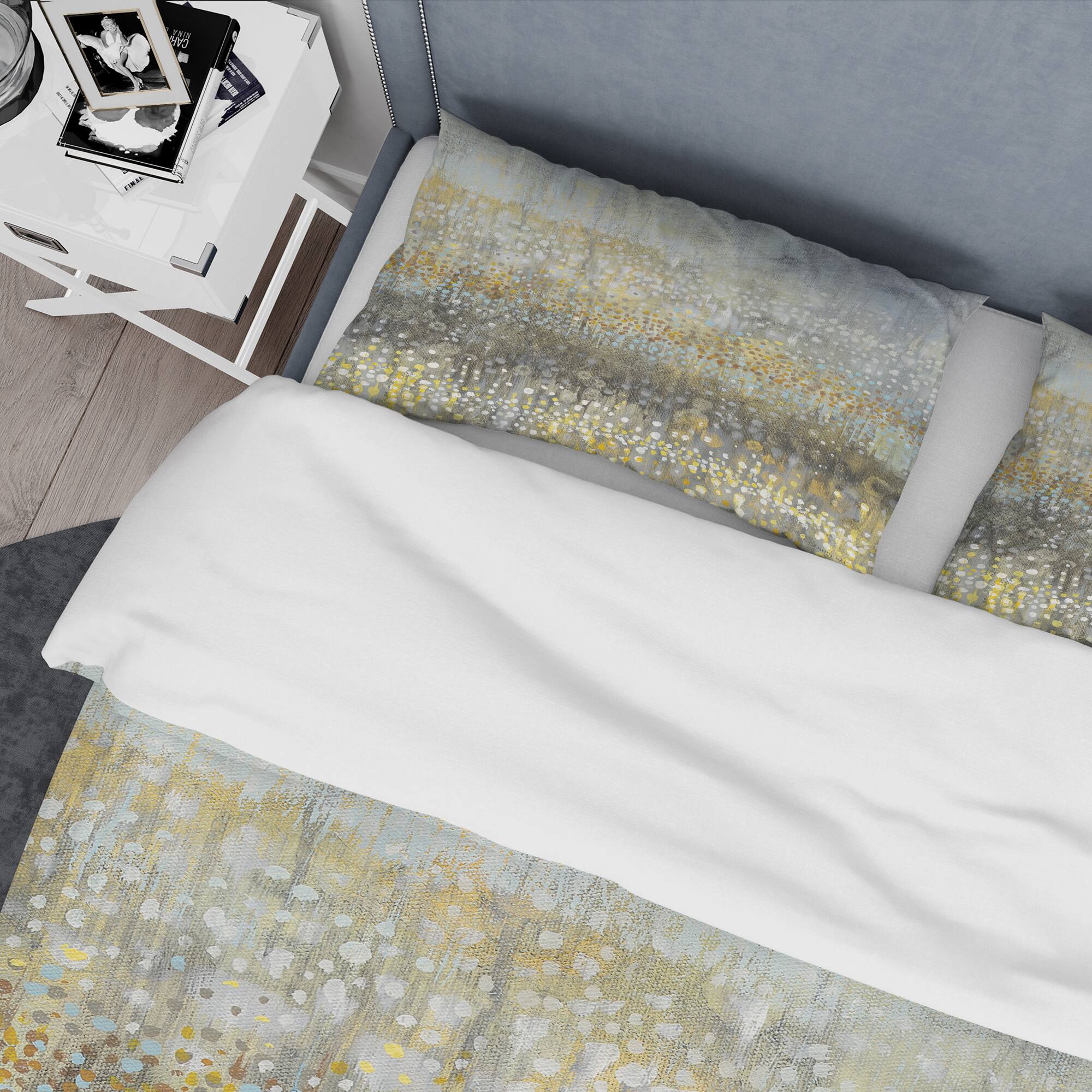 Designart &#x27;Glam Rain Abstract IV&#x27; Glam Bedding Set - Duvet Cover &#x26; Shams
