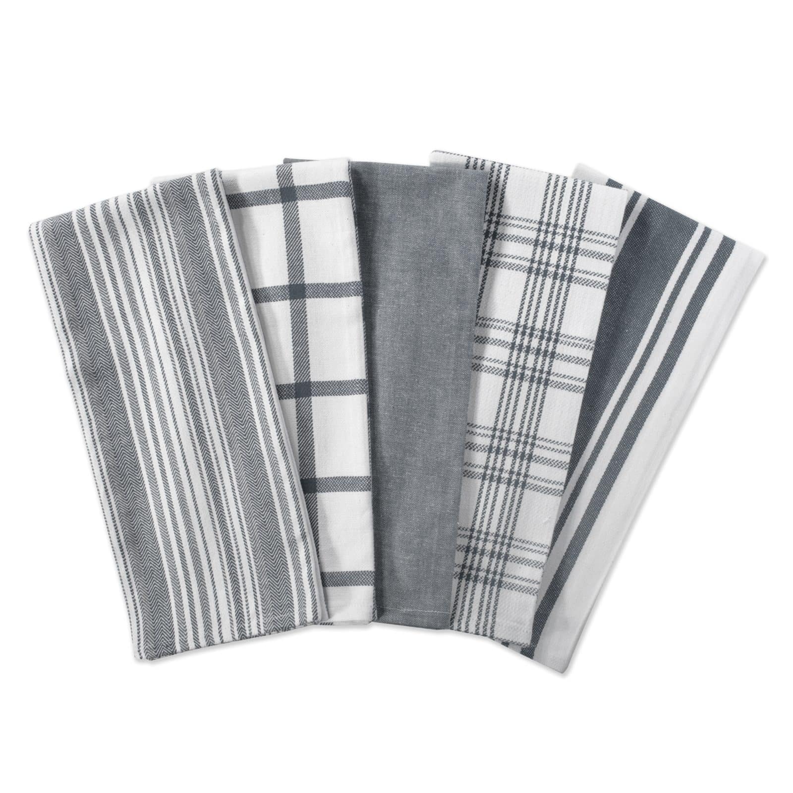 DII® Gray Woven Dishtowels Set