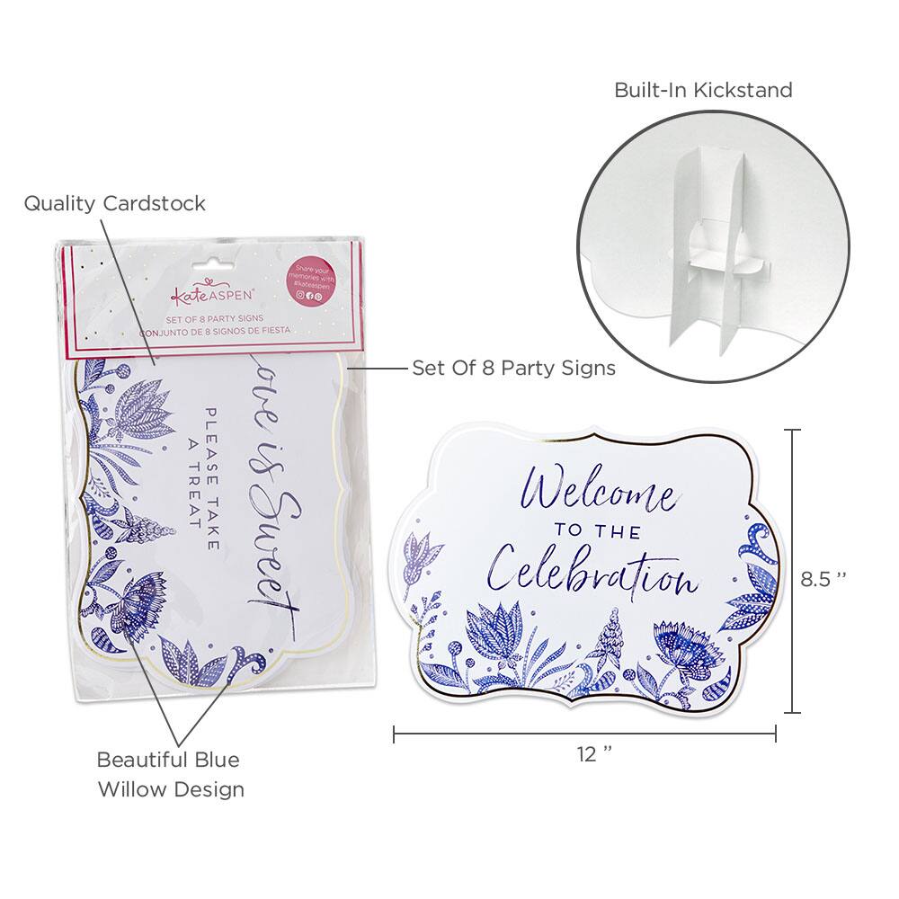 Kate Aspen® Blue Willow Décor Sign Kit