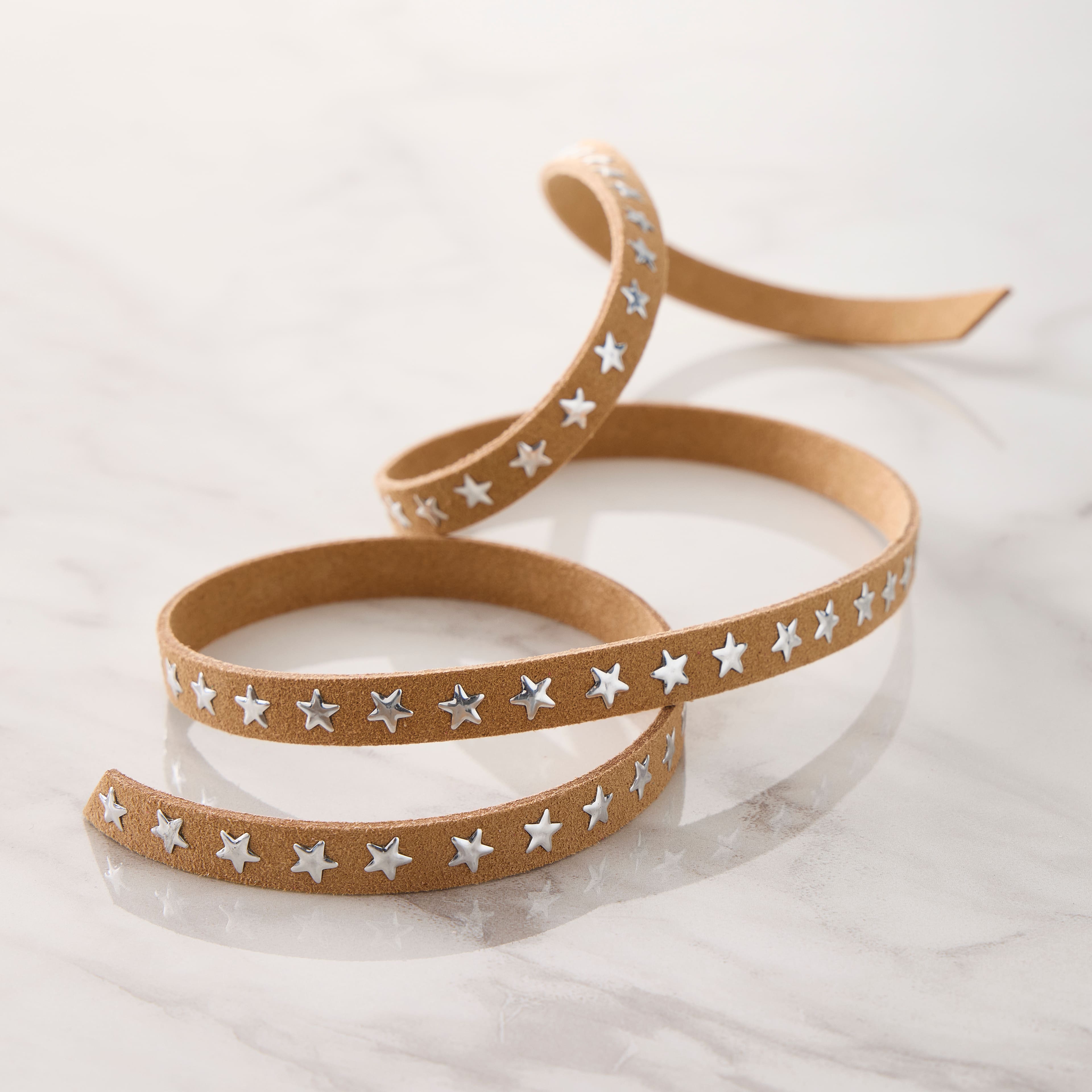 3/8&#x22; x 3yd. Brown Star-Studded Ribbon Trim by Celebrate It&#xAE; Classic