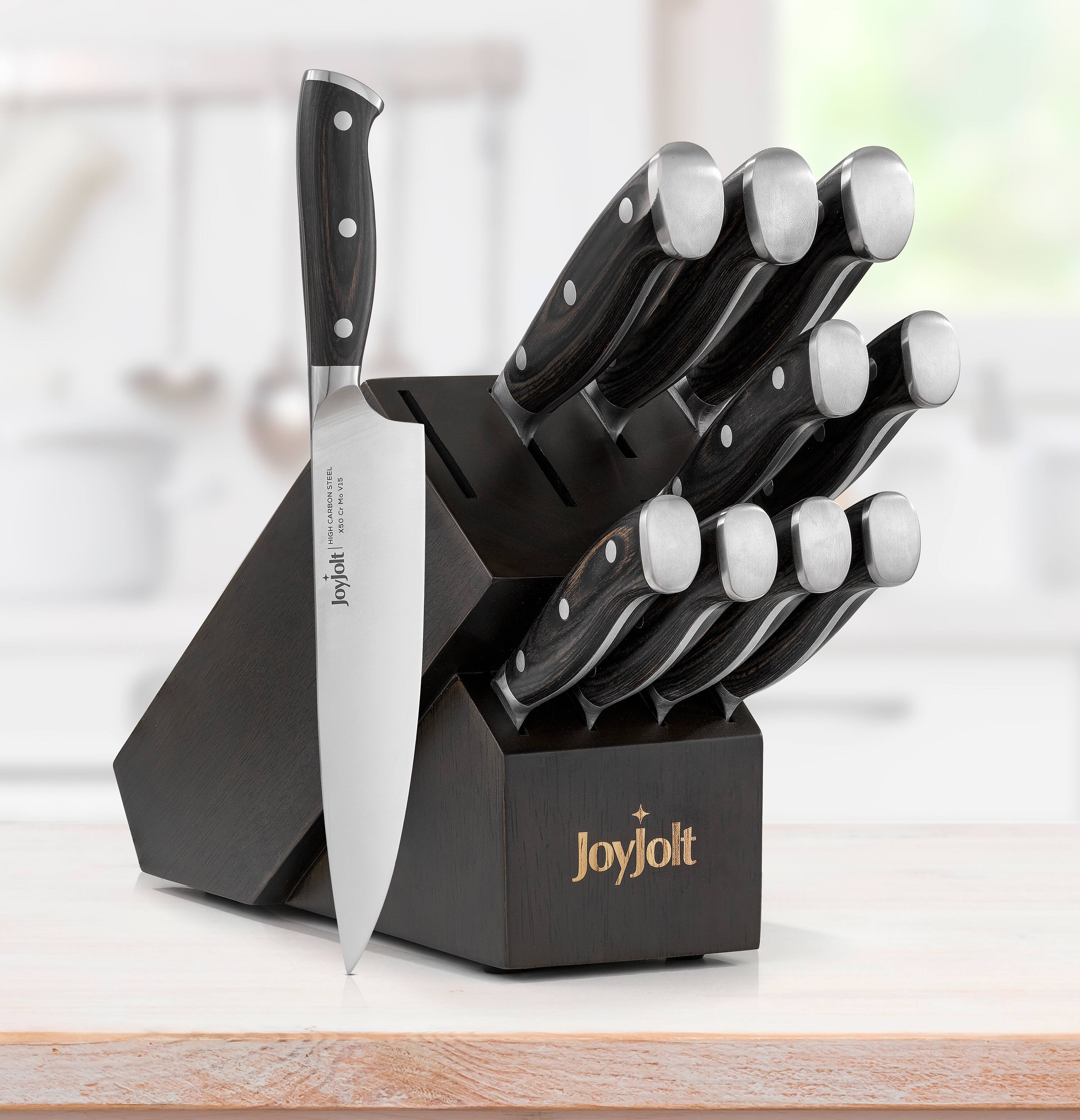 JoyJolt&#xAE; 11-Piece Assorted High Carbon Knife Block Set