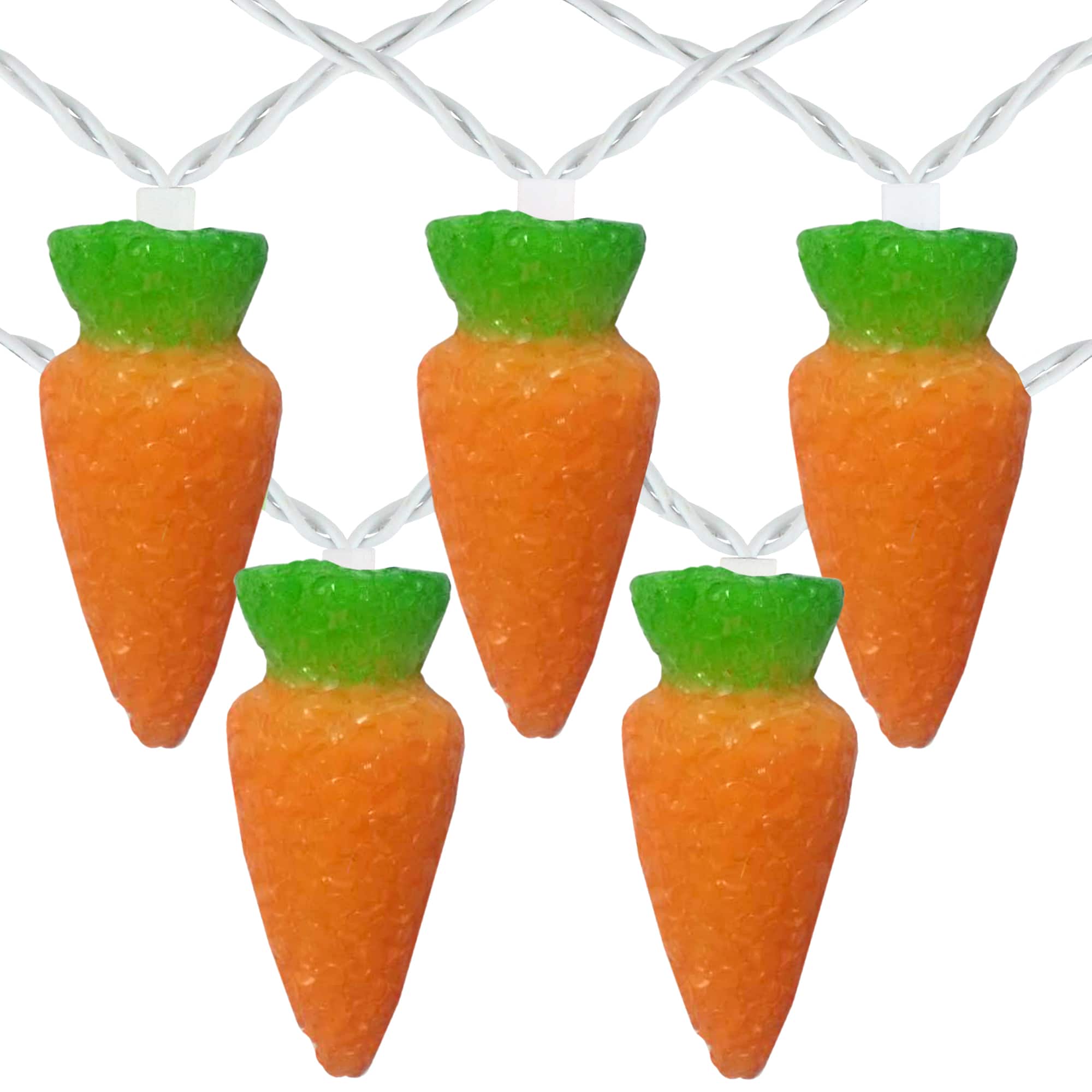 10ct. Orange Carrot Easter String Lights