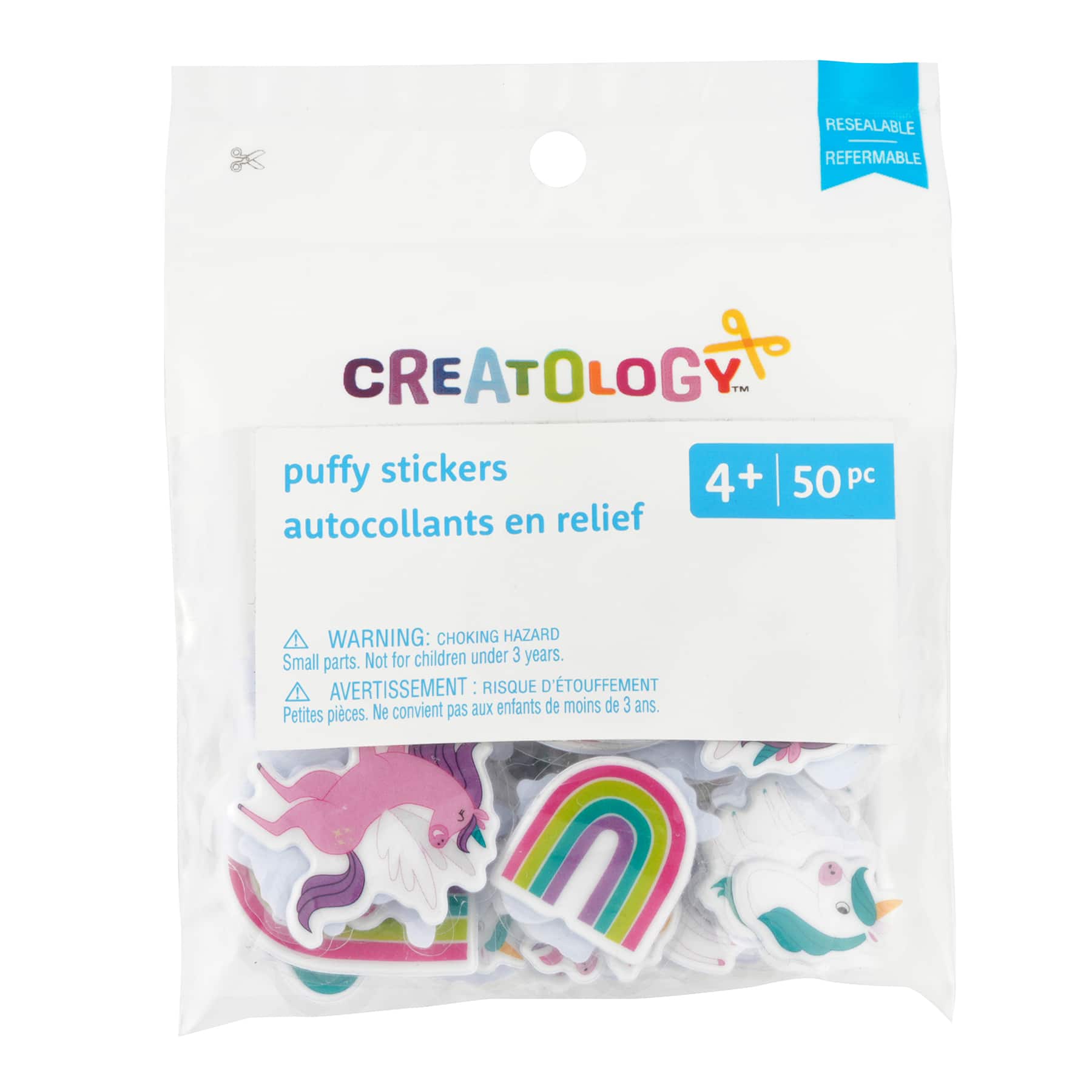 Unicorn & Rainbow Puffy Stickers by Creatology™
