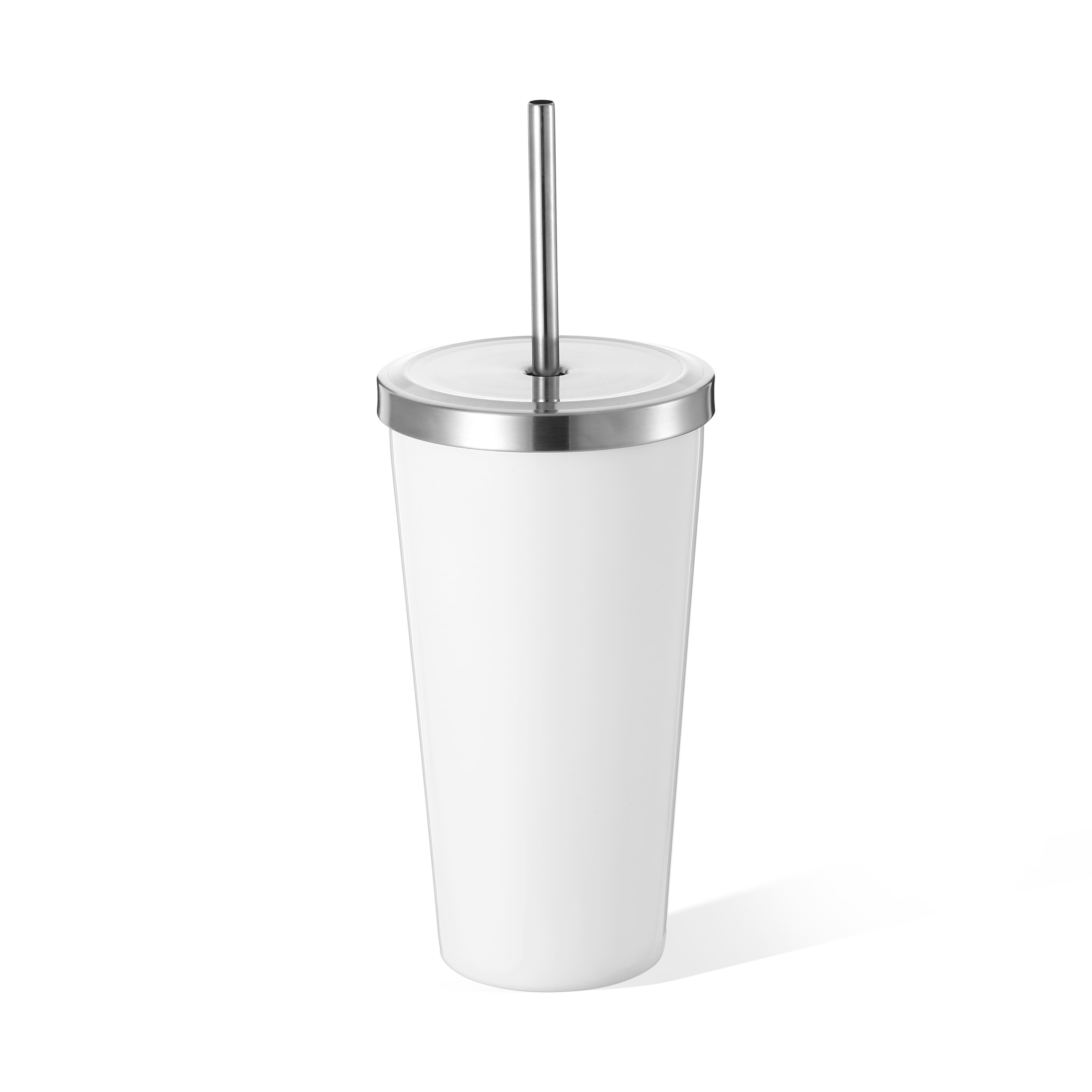 10 Pack: 20oz. White Sublimation Tumbler with Straw by Make Market®