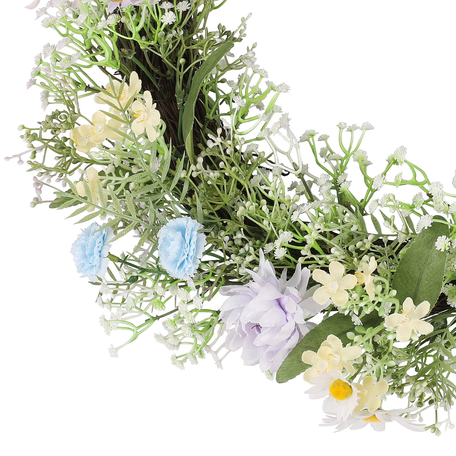 19.5&#x22; Daisy &#x26; Baby&#x27;s Breath Wreath by Ashland&#xAE;