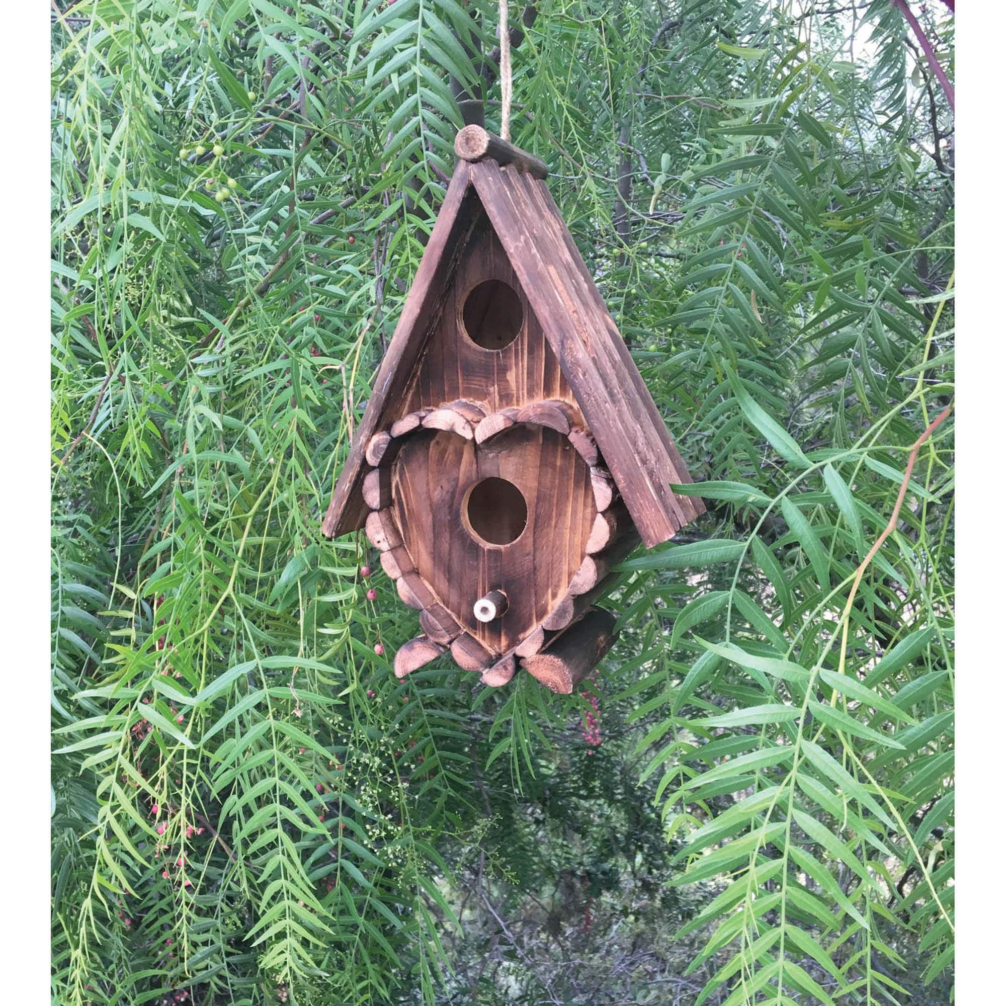 11'' Lovely Heart Shape Birdhouse