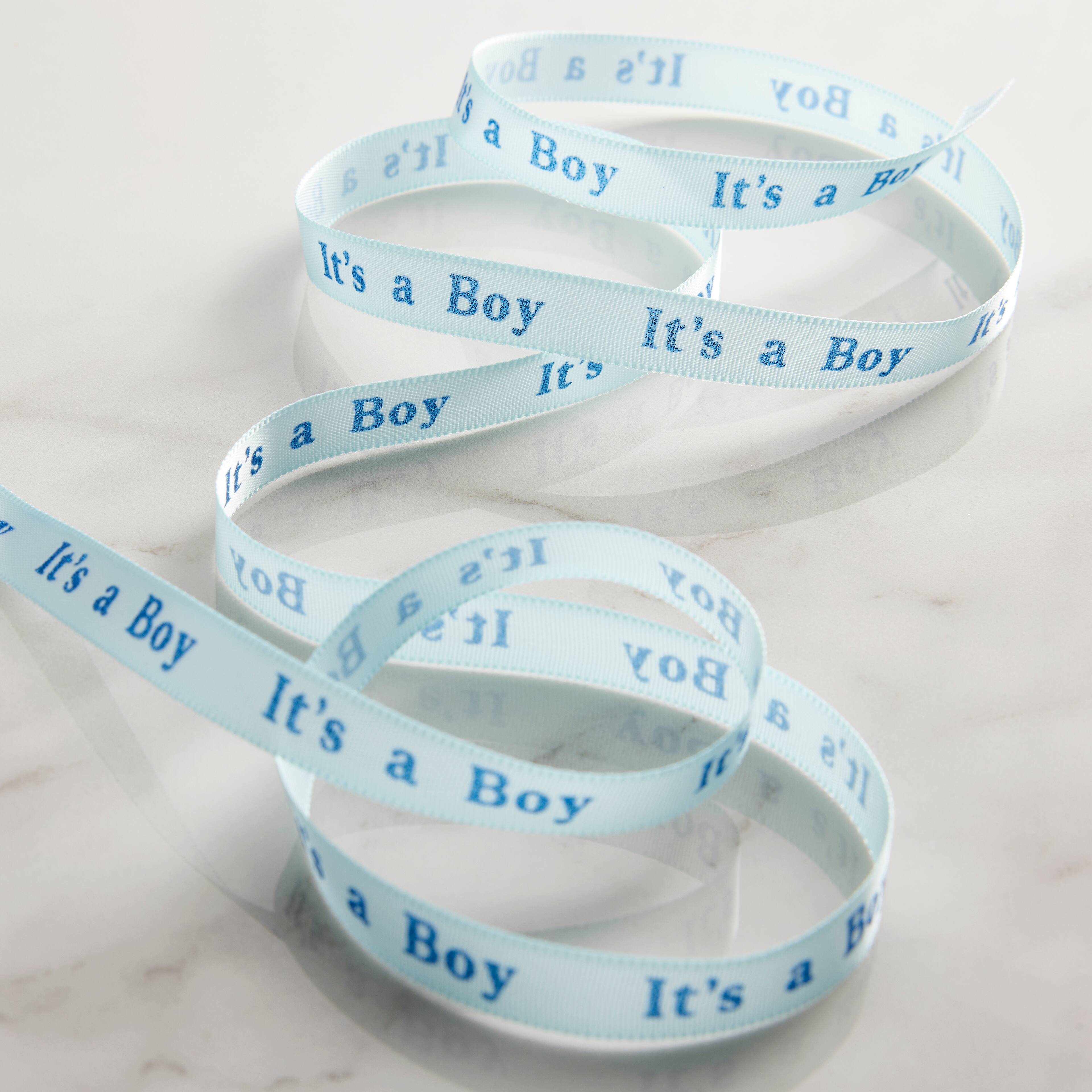 3/8" x 7yd. Satin It's a Boy Ribbon by Celebrate It®