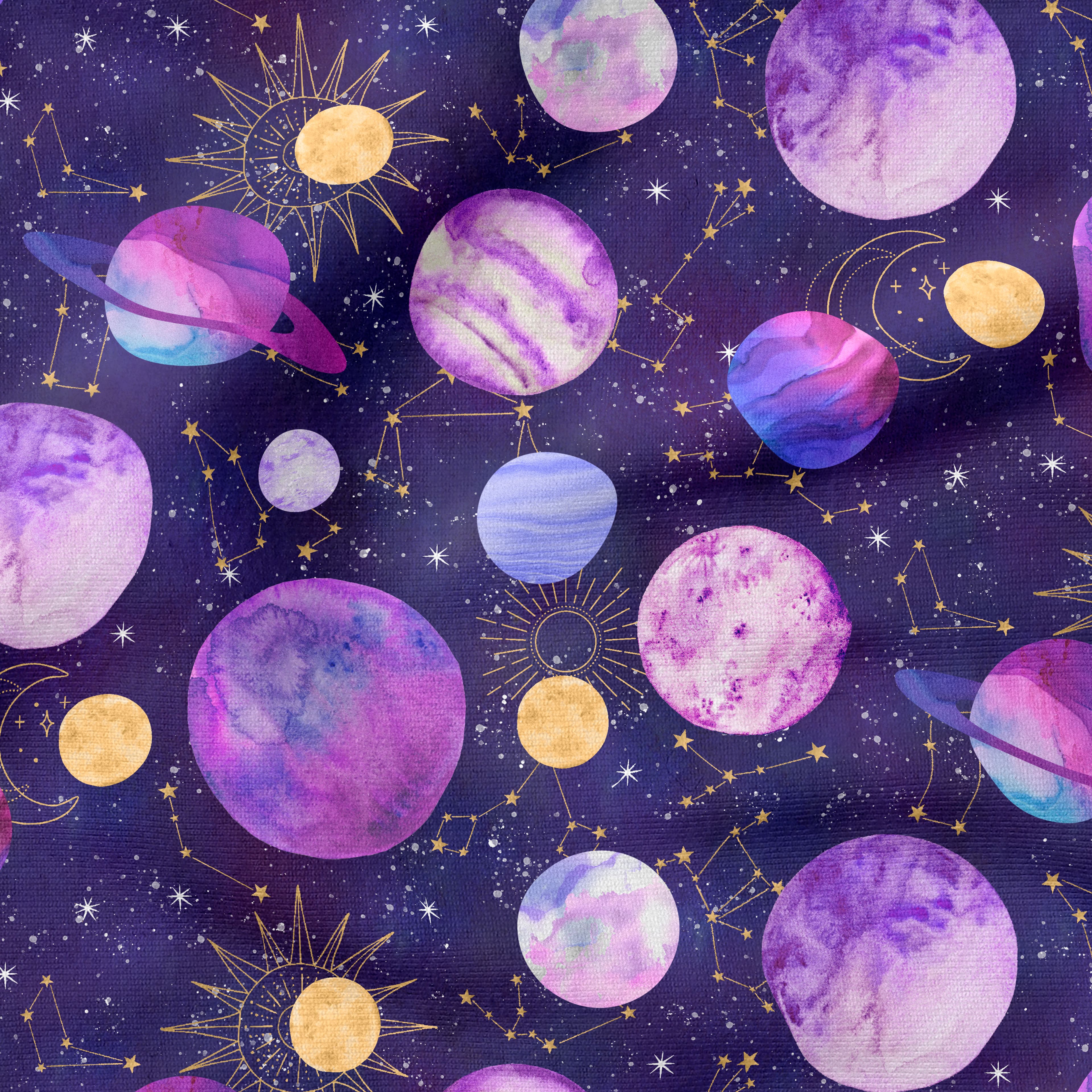 Purple Space Cotton Fabric Bundle by Loops & Threads™