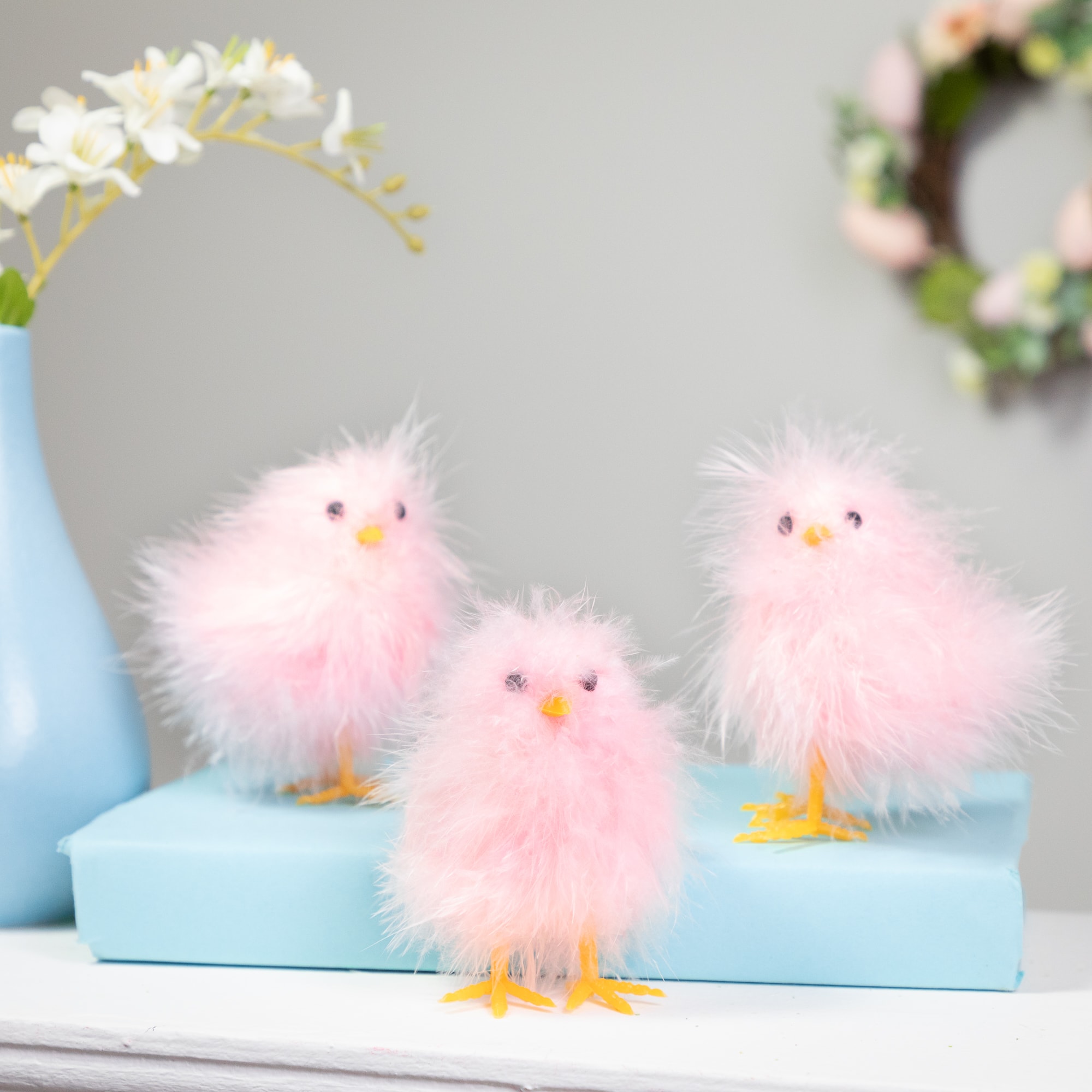 3.25" Furry Chicks Easter Figurine Set