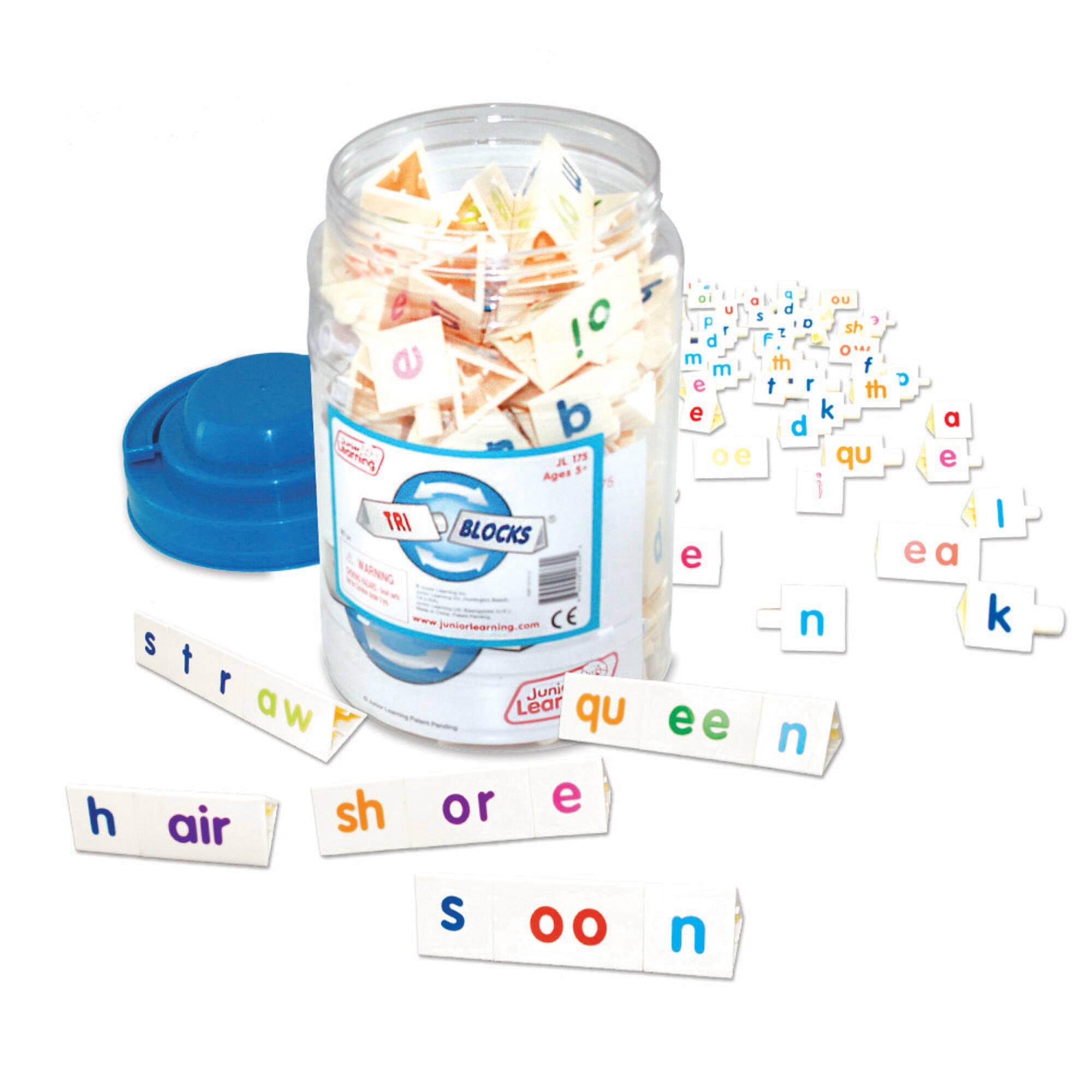 Junior Learning® Tri-Blocks Tub Word Building Set