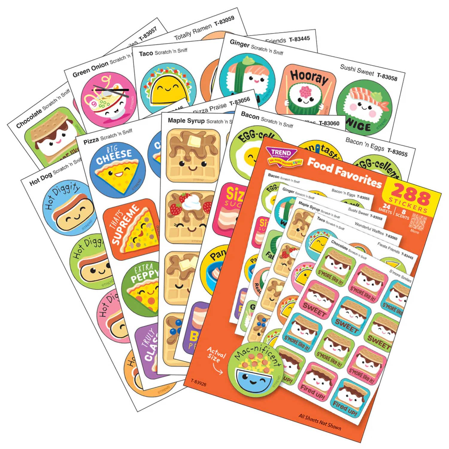 TREND Enterprises&#xAE; Food Favorites Scratch &#x27;n Sniff Stinky Stickers&#xAE; Variety Pack