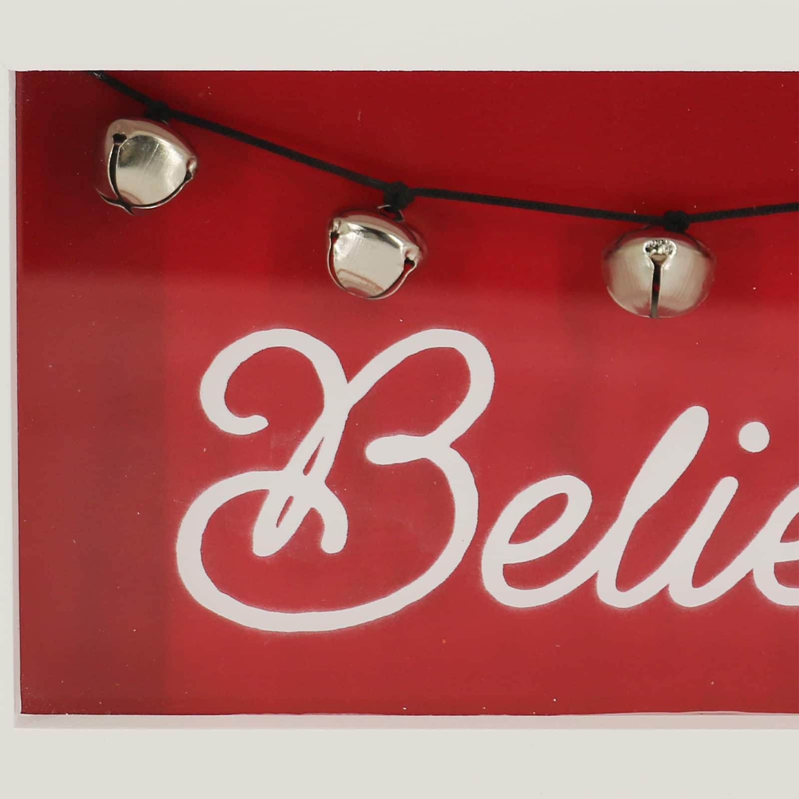 9&#x22; Red &#x26; White Believe Bells Tabletop D&#xE9;cor by Ashland&#xAE;