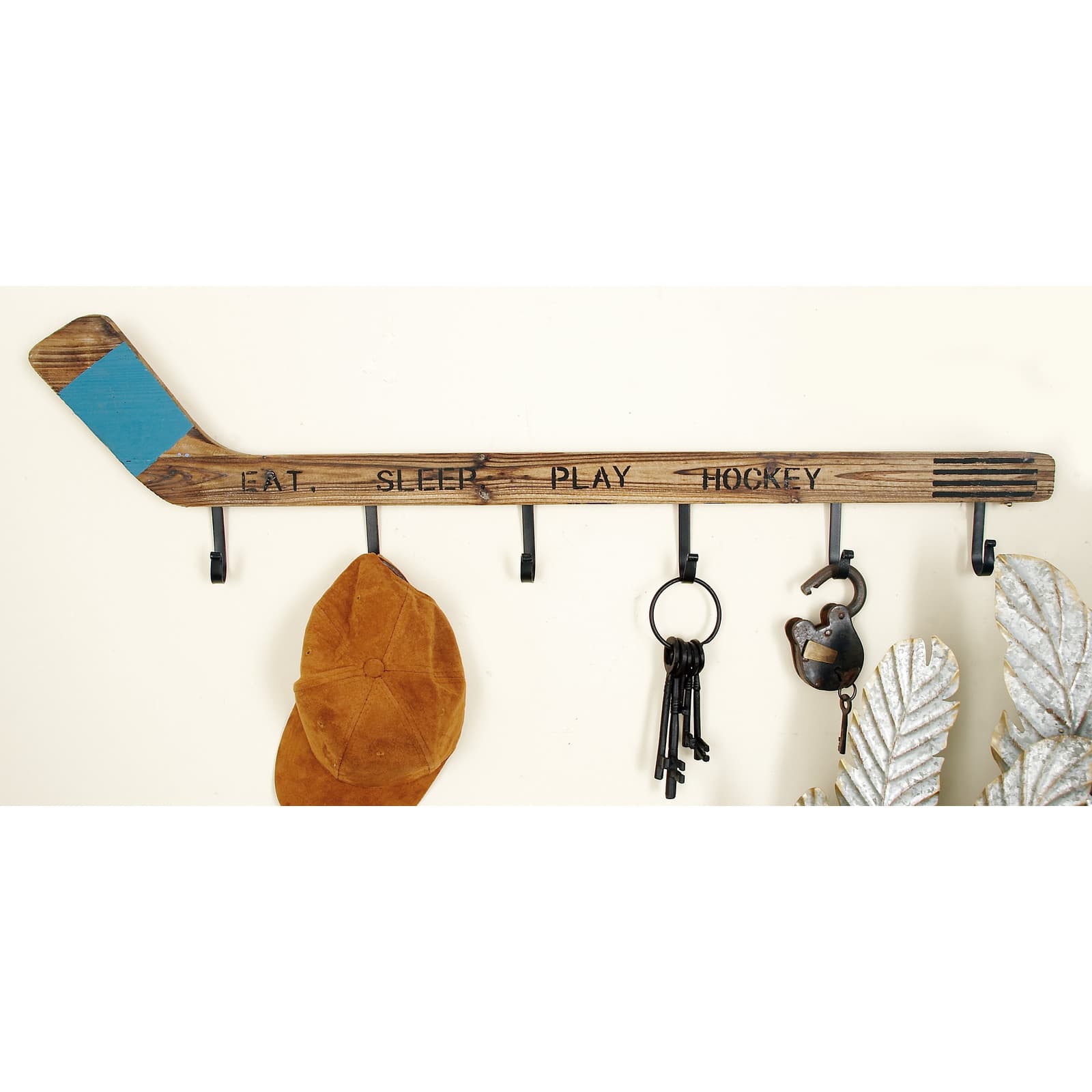 Brown Wood Eclectic Wall Hook