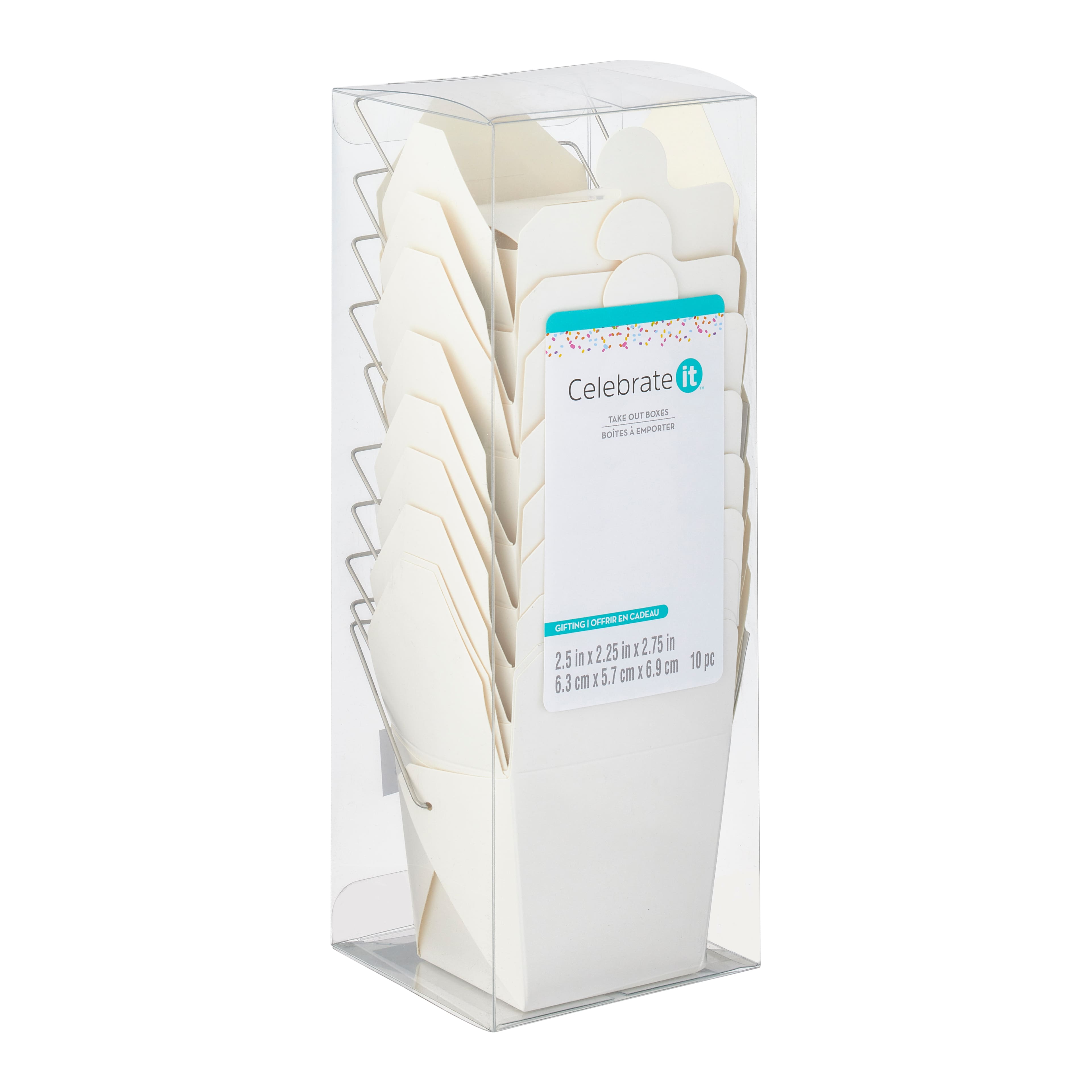 2.25" White Take Out Boxes Value Pack by Celebrate It™