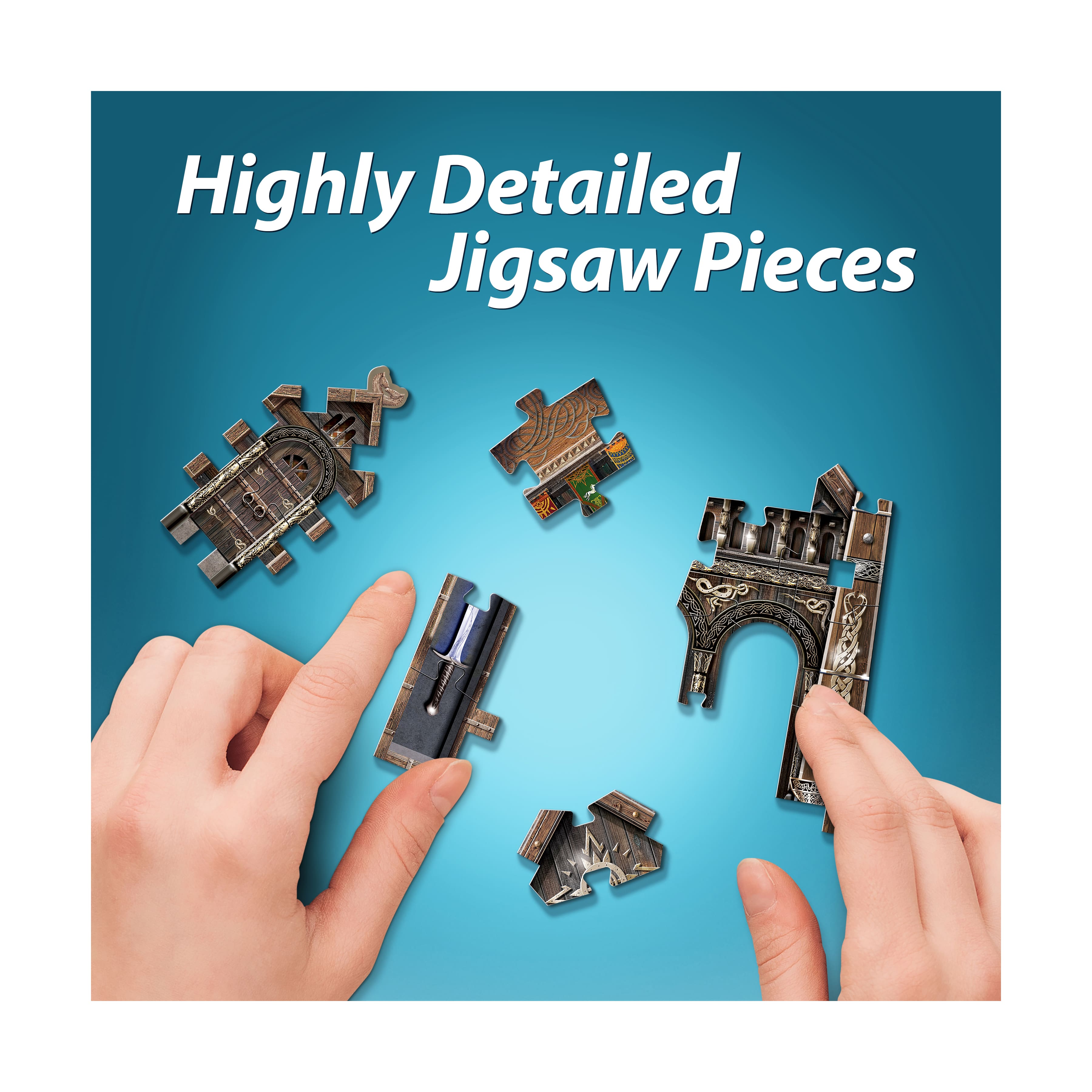 The Lord of the Rings - Golden Hall - Edoras 3D Puzzle: 445 Pcs