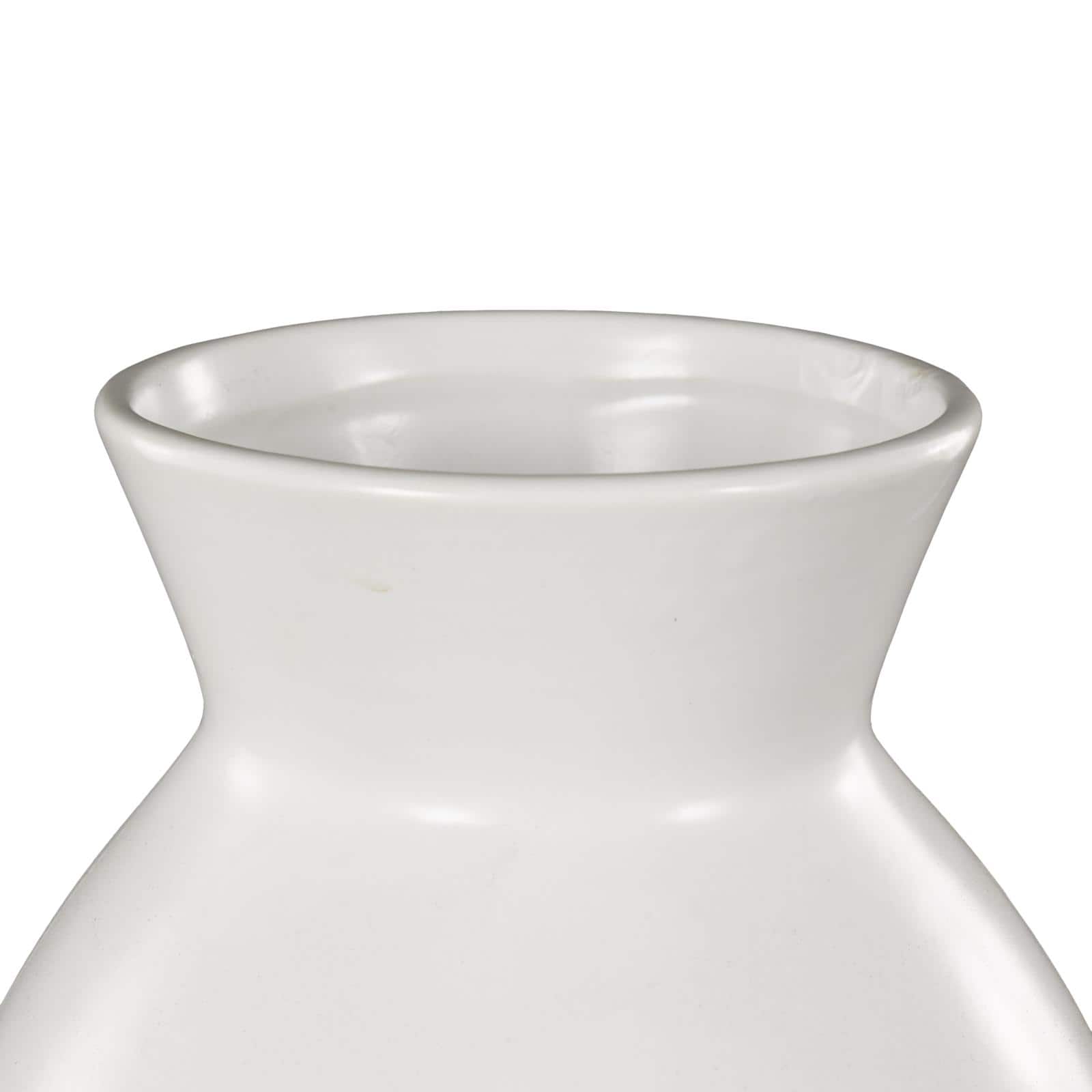 8&#x22; White Speckled Ceramic Minimalistic Vase