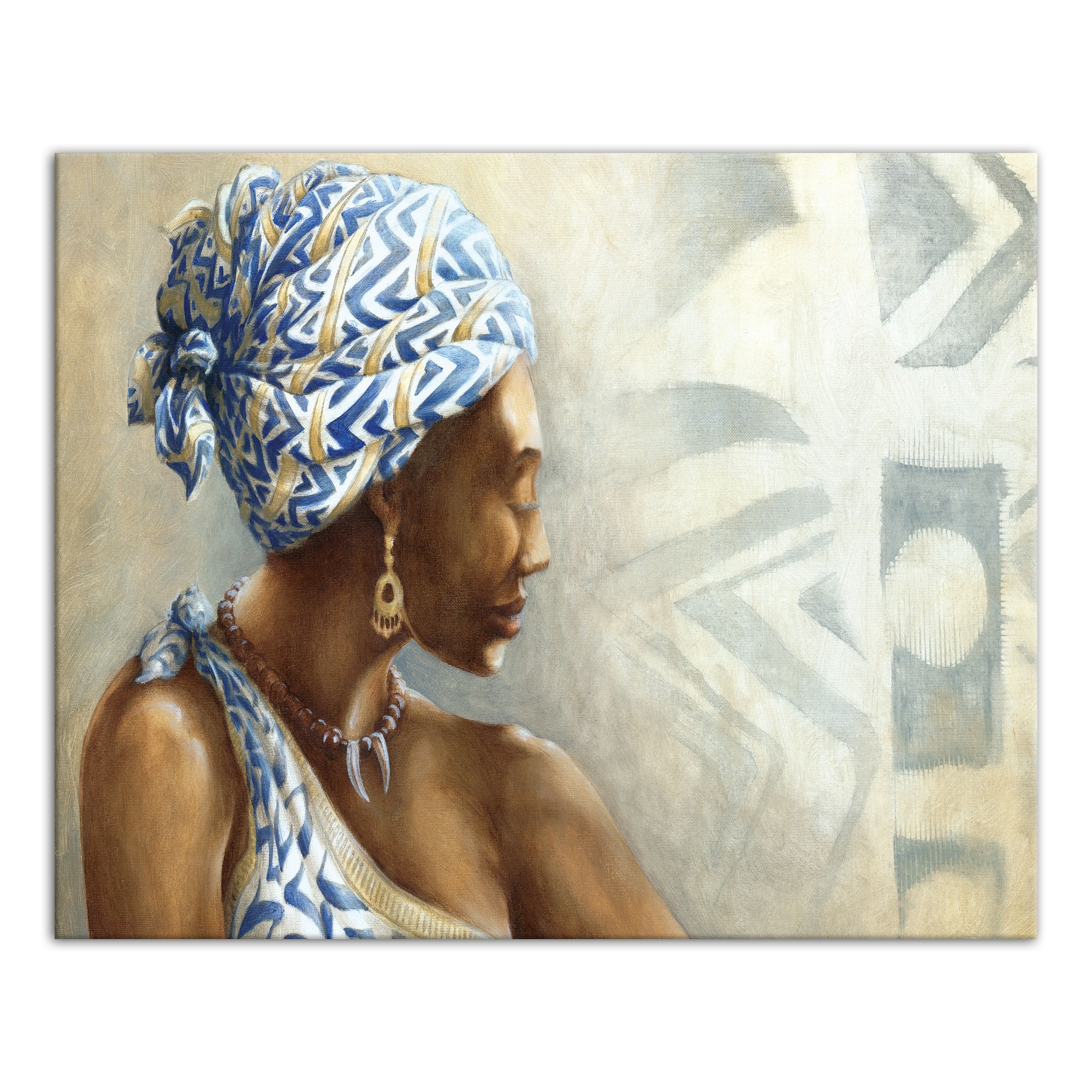 African Women In Head Wrap 20" x 16" Canvas Wall Art