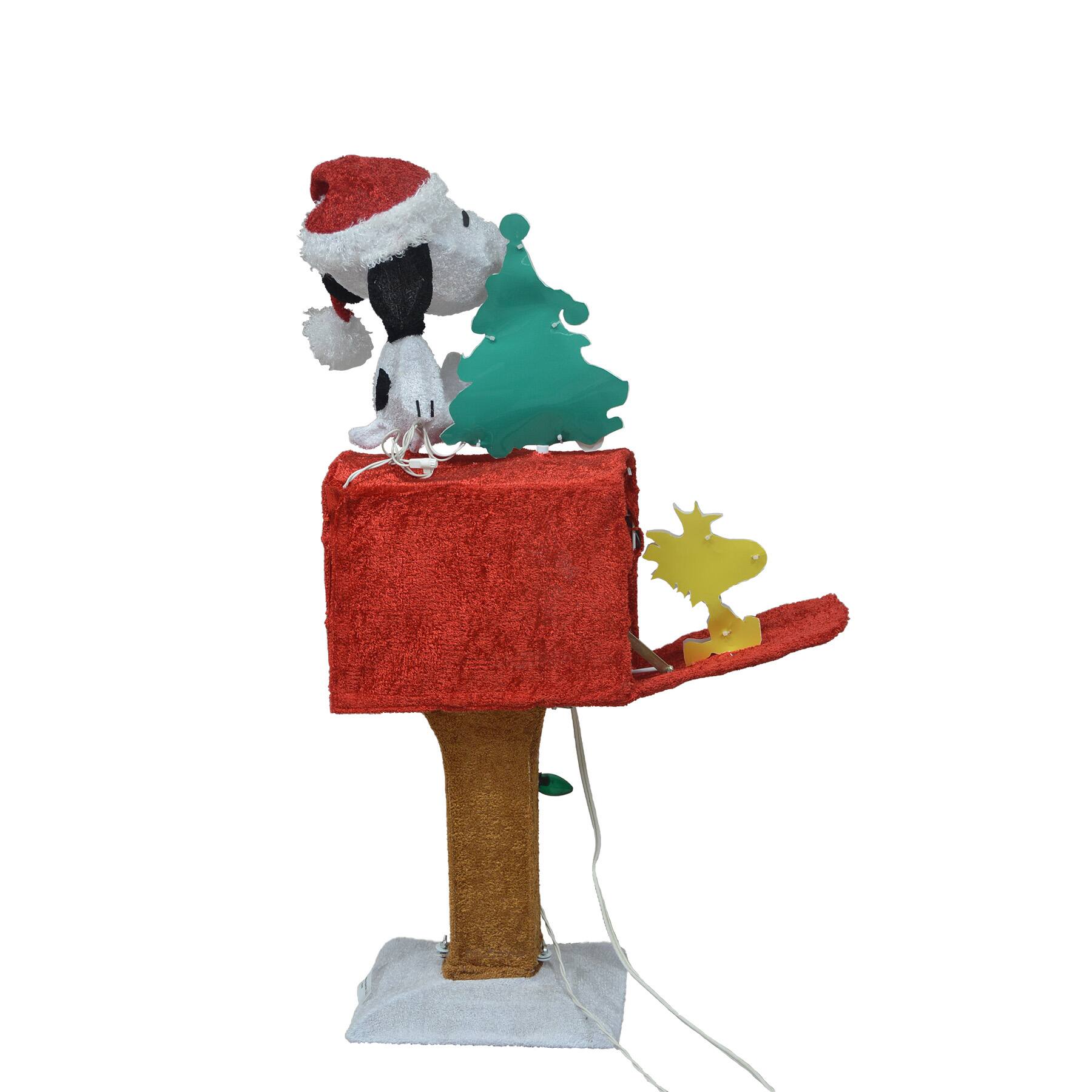 Peanuts&#xAE; 2.5ft. 3D Pre-Lit Snoopy with Tree on Mailbox Yard Art