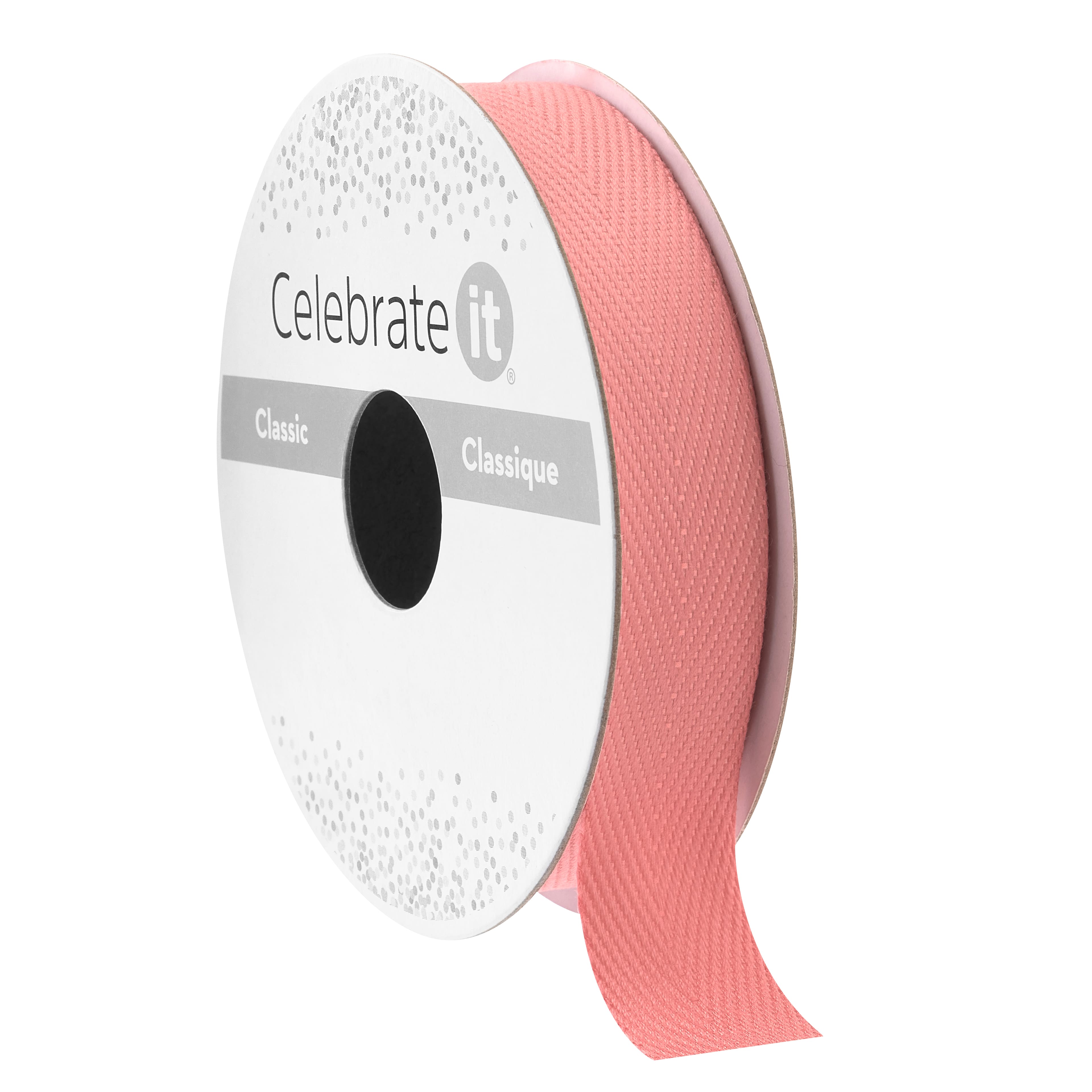 5/8"  x7yd. Peach Twill Ribbon by Celebrate It® Classic