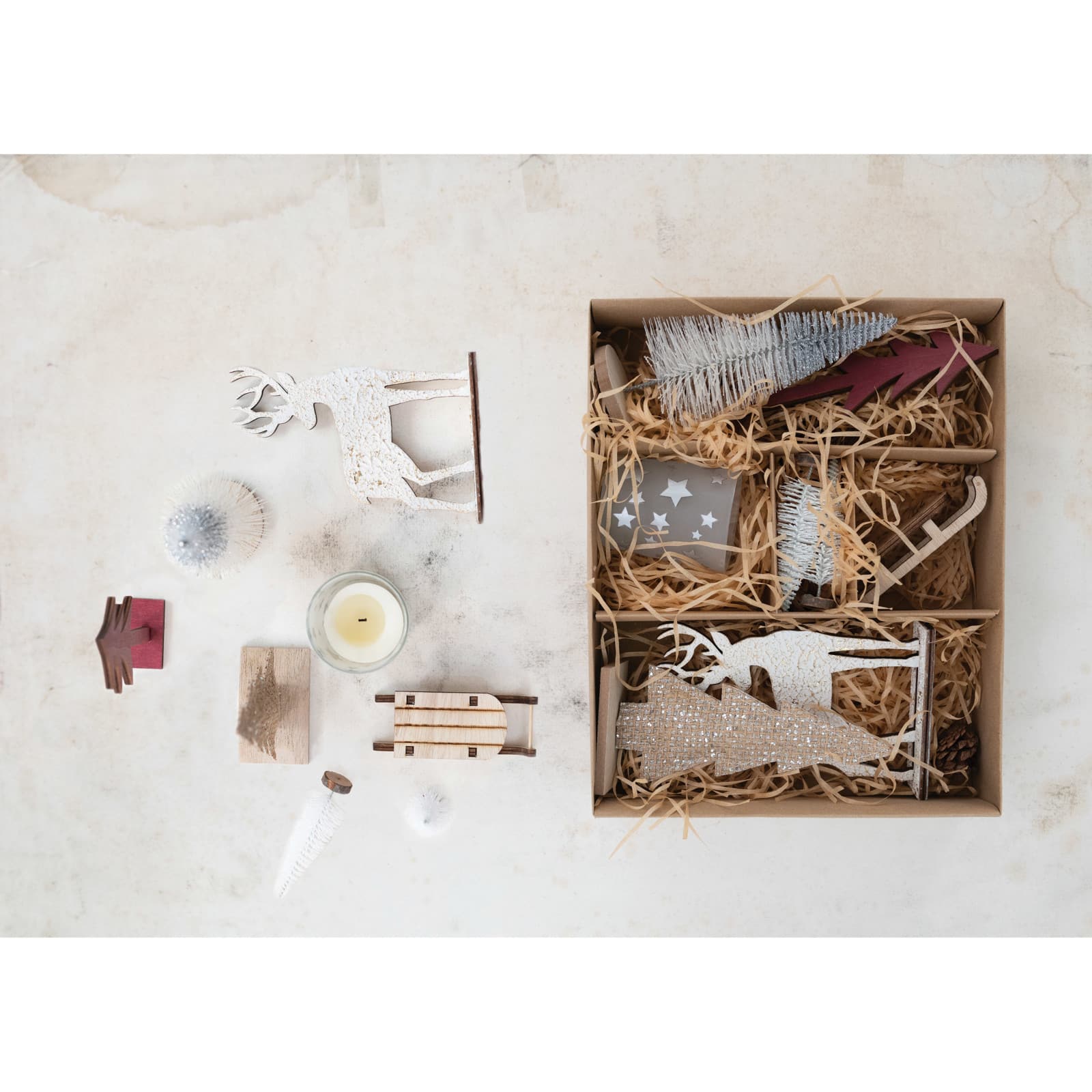 Hello Honey&#xAE; 13 Piece Star Candle, Sled &#x26; Woodland Icons Candle Garden Kit