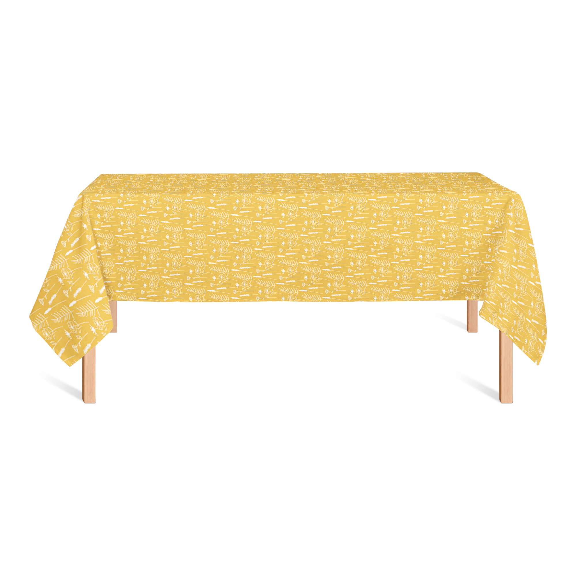 Golden Wheat Flower Tablecloth