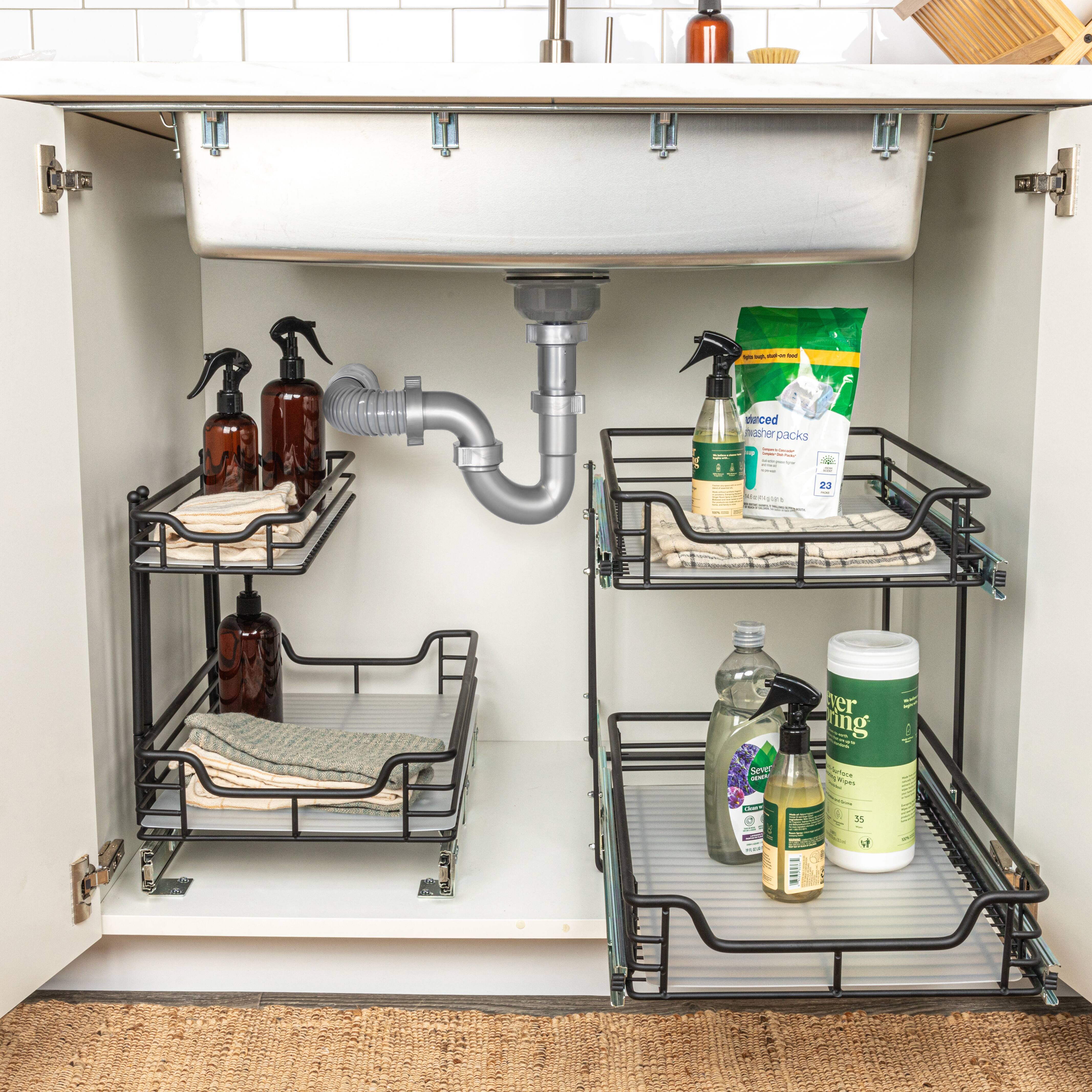 Glidez 2-Tier Sliding Under-Sink Organizer