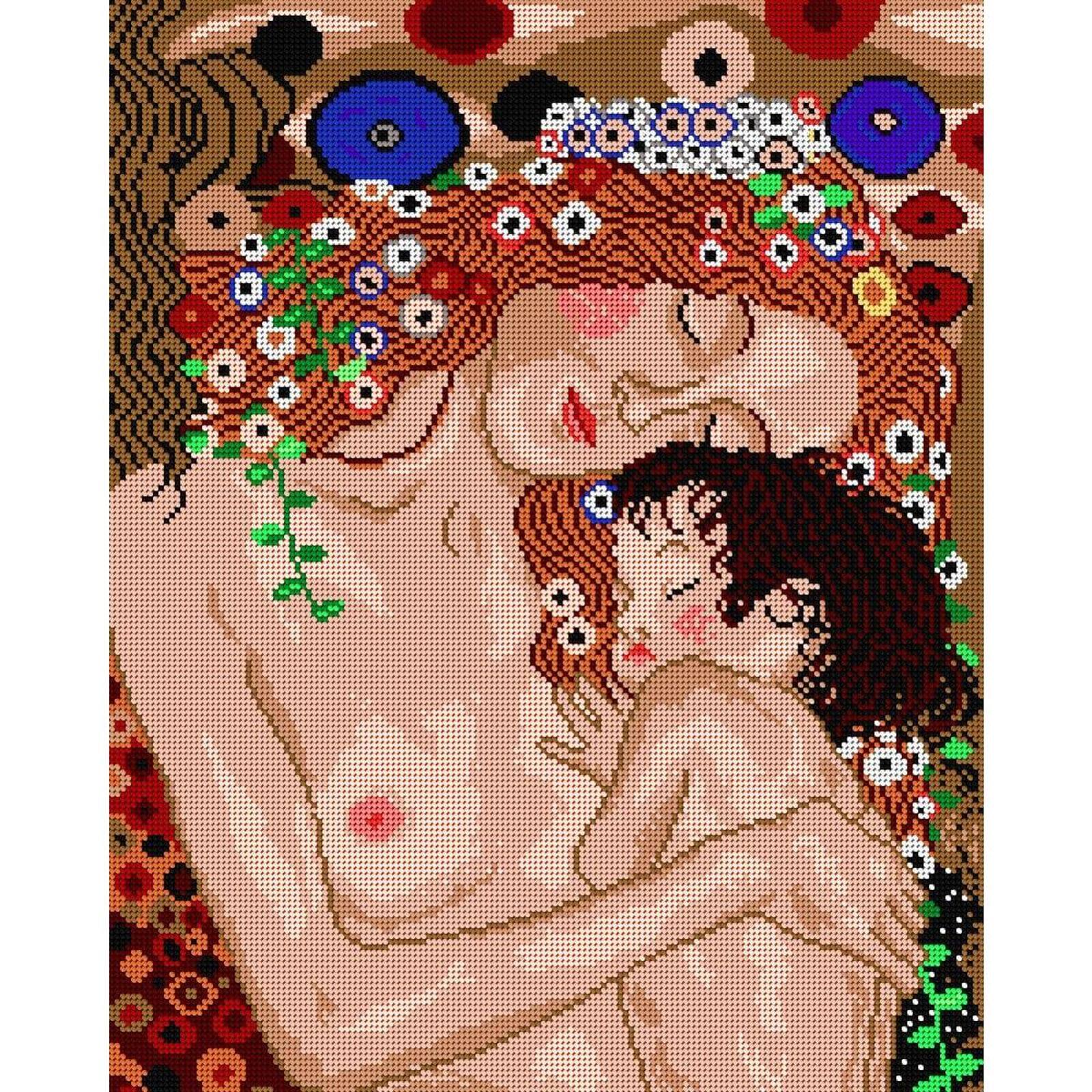 Orchidea Gobelin canvas for halfstitch without yarn after Gustav Klimt - Mother and Child