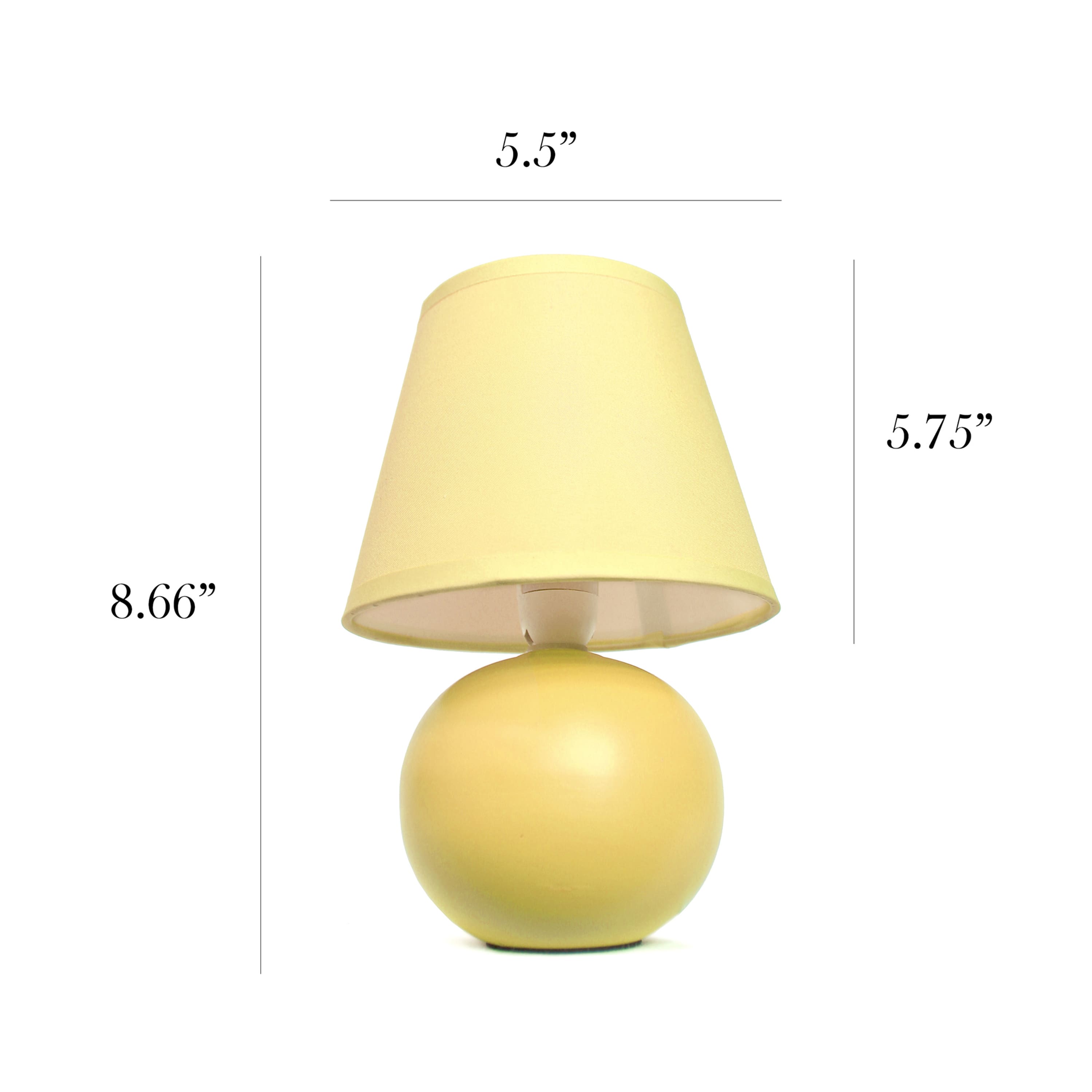 Simple Designs Mini Ceramic Globe Table Lamp