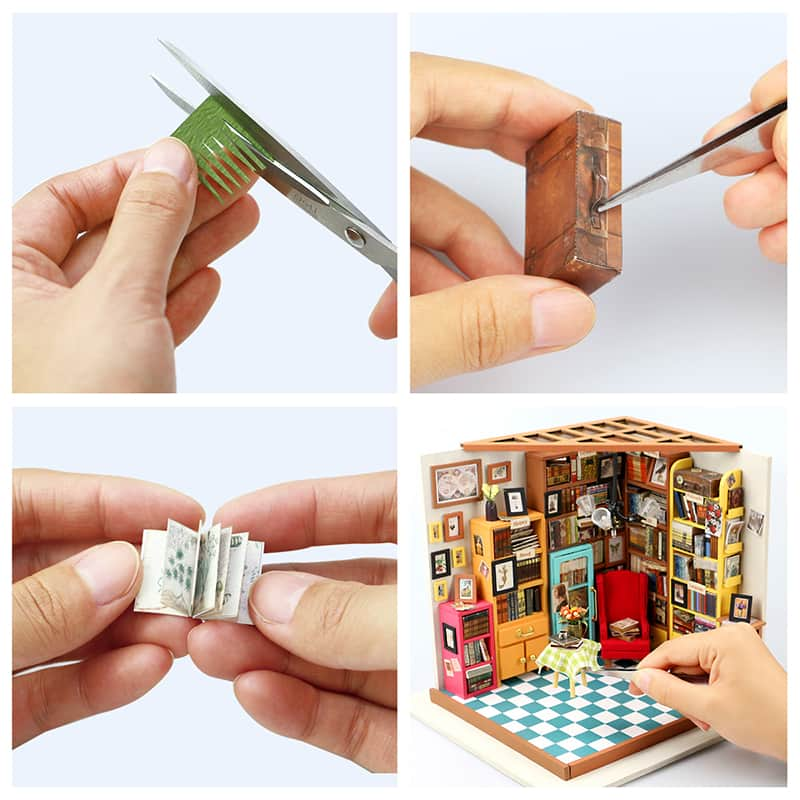 Rolife Sam&#x27;s Study DIY Miniature House Kit